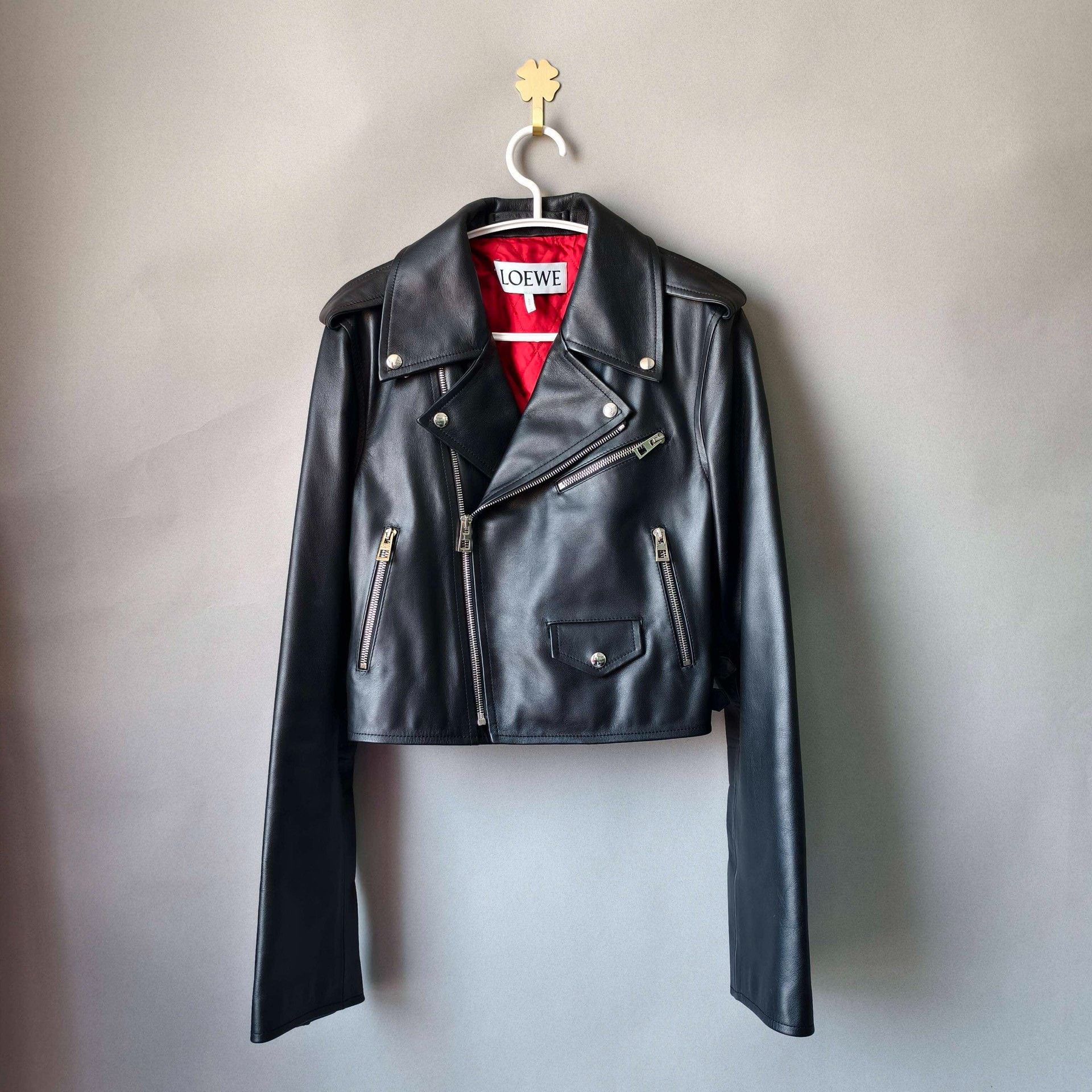 Loewe Loewe Retro Black Leather Jacket S Women Size S / US 4 / IT 40 - 1 Thumbnail