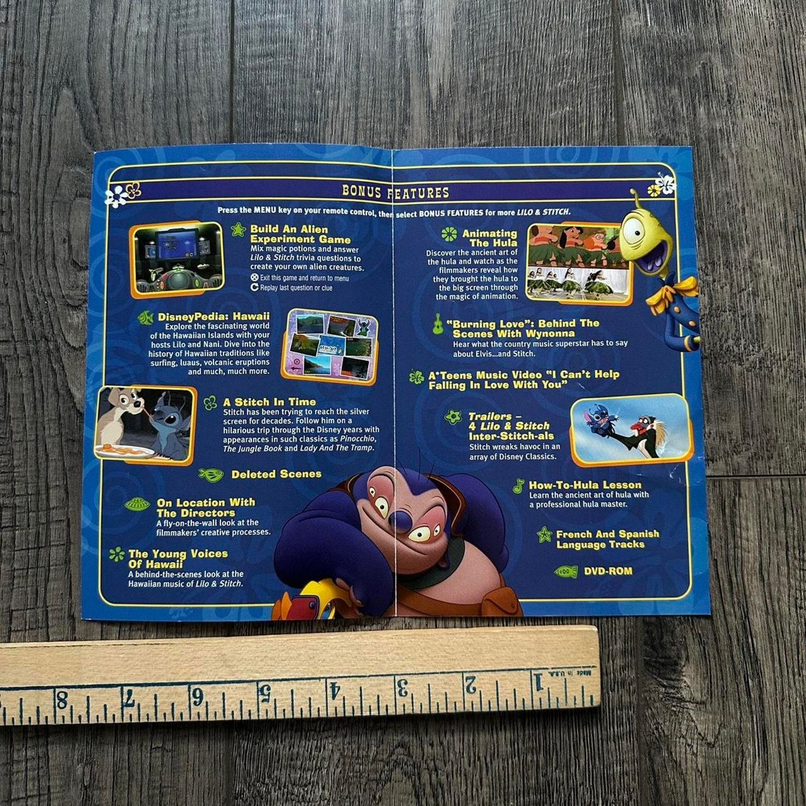 Vintage Vintage Lilo And Stitch Disney Movie Promo DVD Poster Print Size ONE SIZE - 5 Thumbnail
