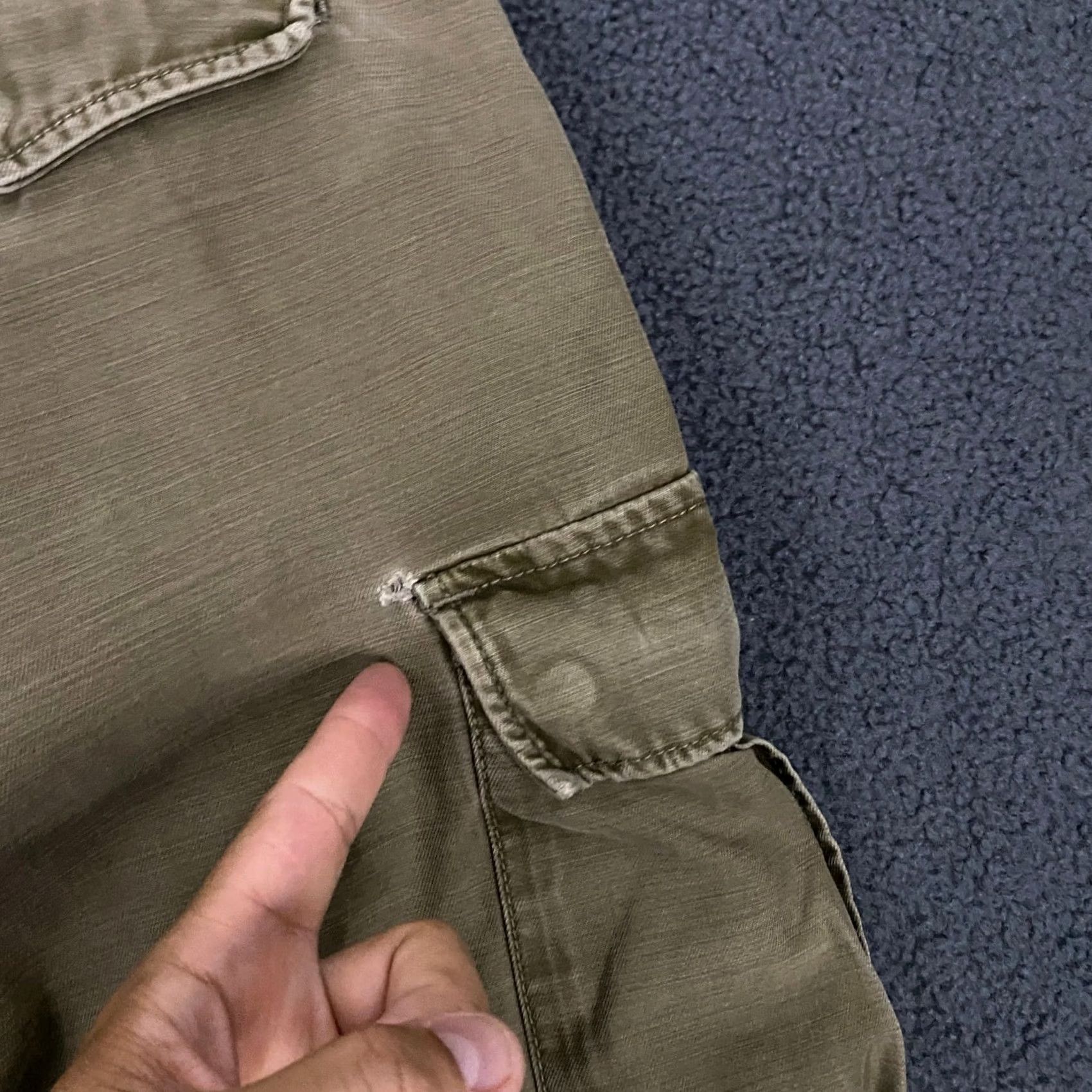 Buck Mason Buck Mason Pants Mens 34x30 Slim Fit Green Stone Twill Military Desert Cargo Size US 34 / EU 50 - 4 Thumbnail