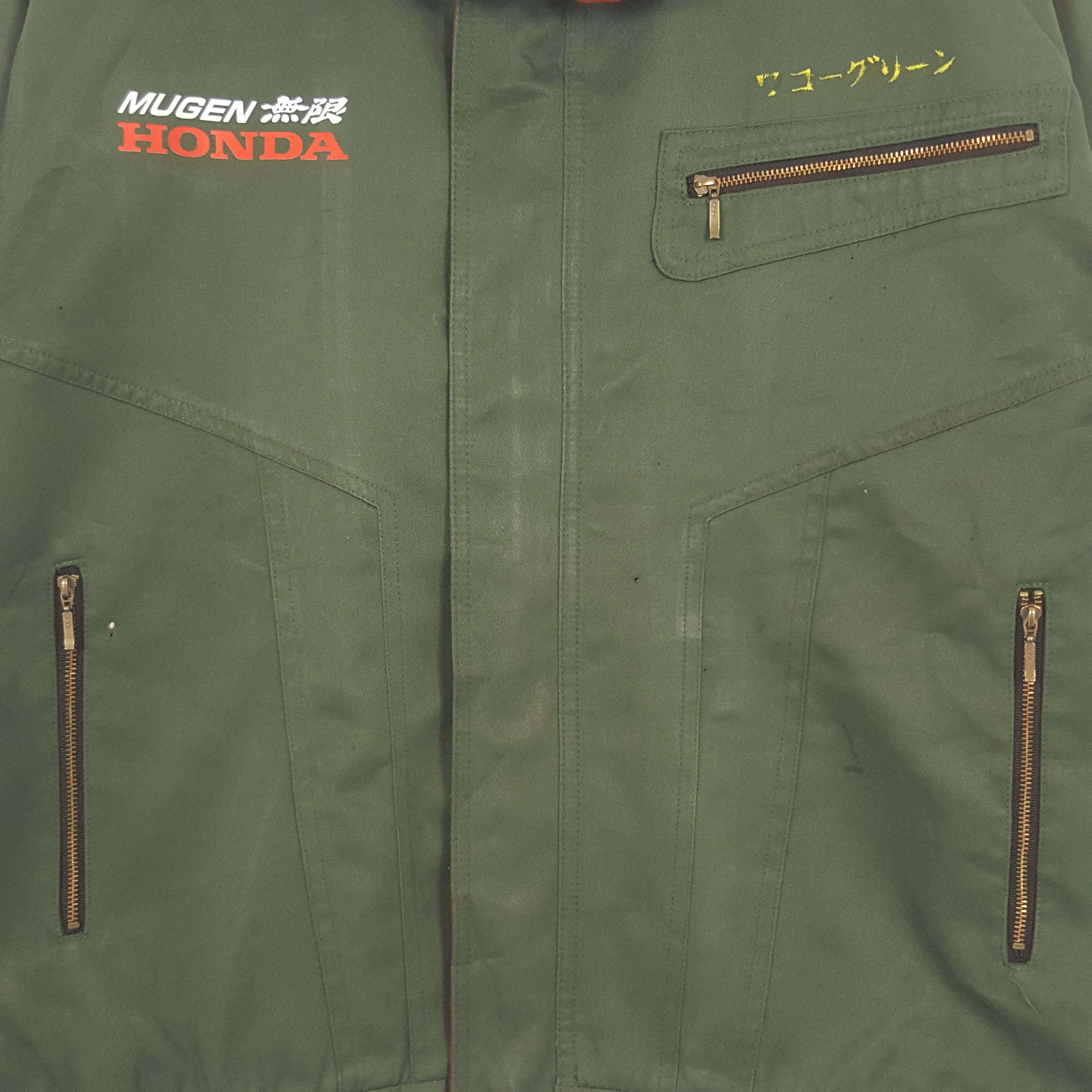 Honda × Japanese Brand × Vintage Vintage Mugen Honda Japanese Racing Team Custom Art Jacket Size US L / EU 52-54 / 3 - 4 Thumbnail