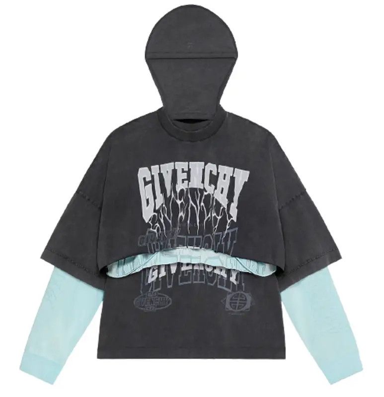 image of Givenchy O1Srvl11E0524 Logo T-Shirts In Grey, Men's (Size Large)
