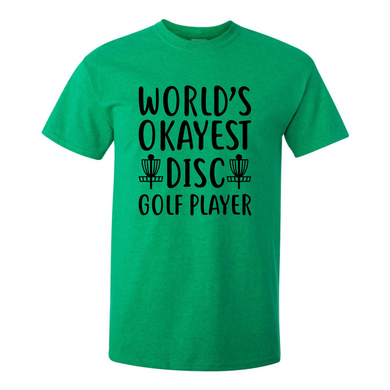 Gildan Disc Golf T Shirt Worlds OKAYEST DISCGOLFER Funny Shirt Size US XL / EU 56 / 4 - 7 Thumbnail