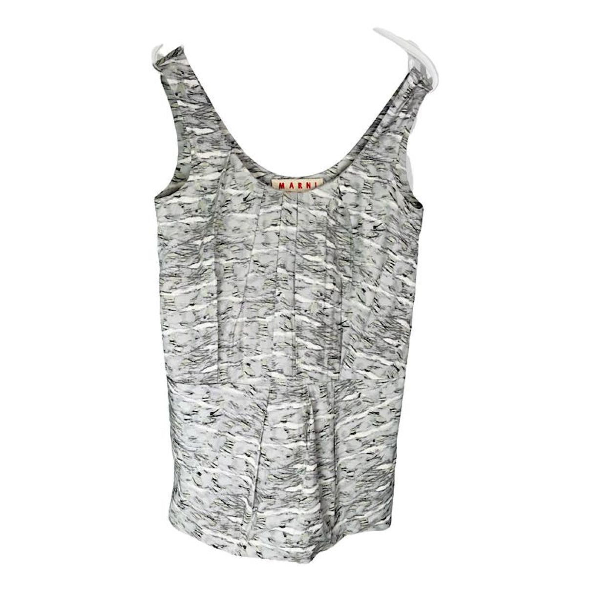 Marni Grey Cotton Top Size M / US 6-8 / IT 42-44 - 1 Thumbnail