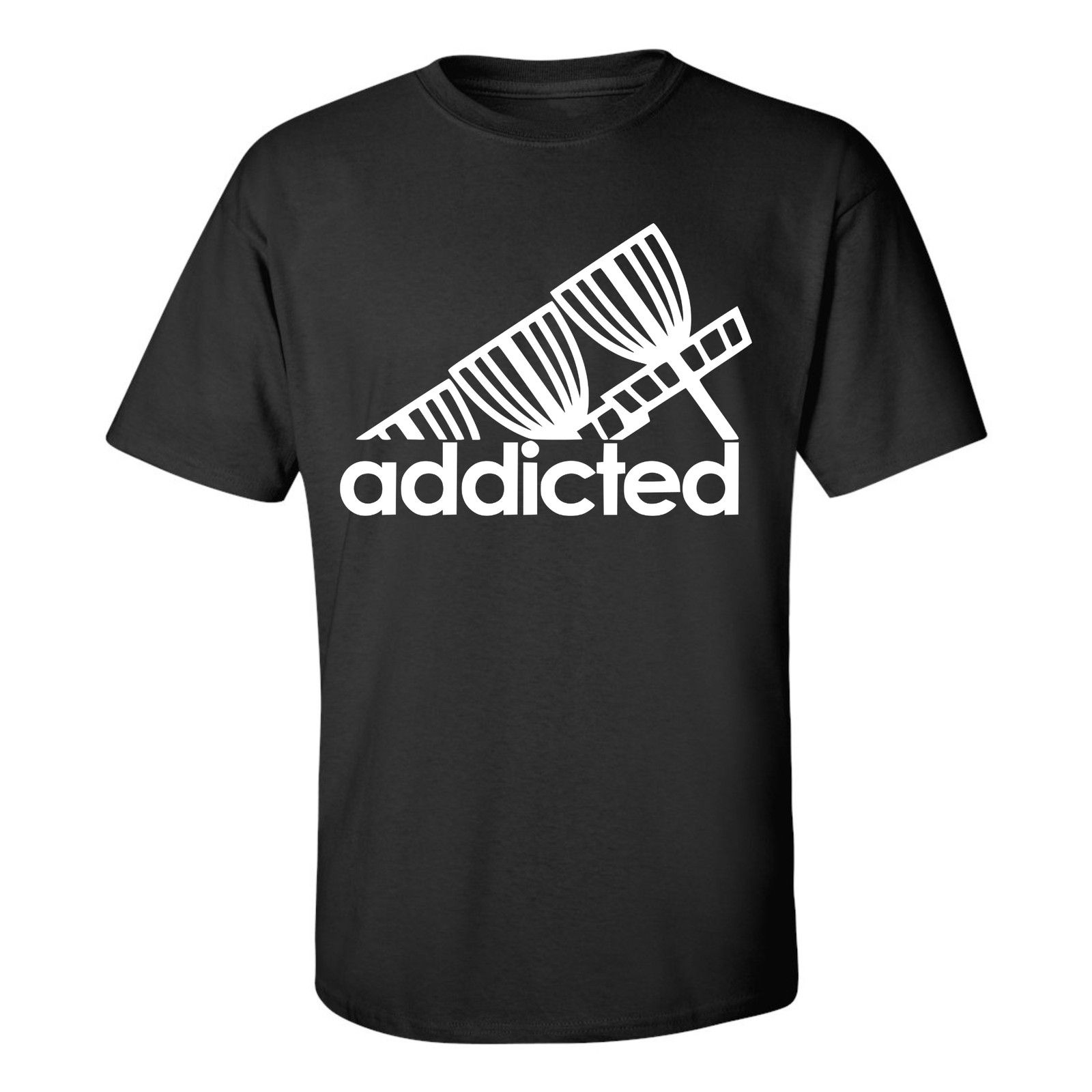 Gildan Disc Golf T Shirt ADDICTED Discgolfer Discgolfing Shirt Size US XL / EU 56 / 4 - 4 Thumbnail
