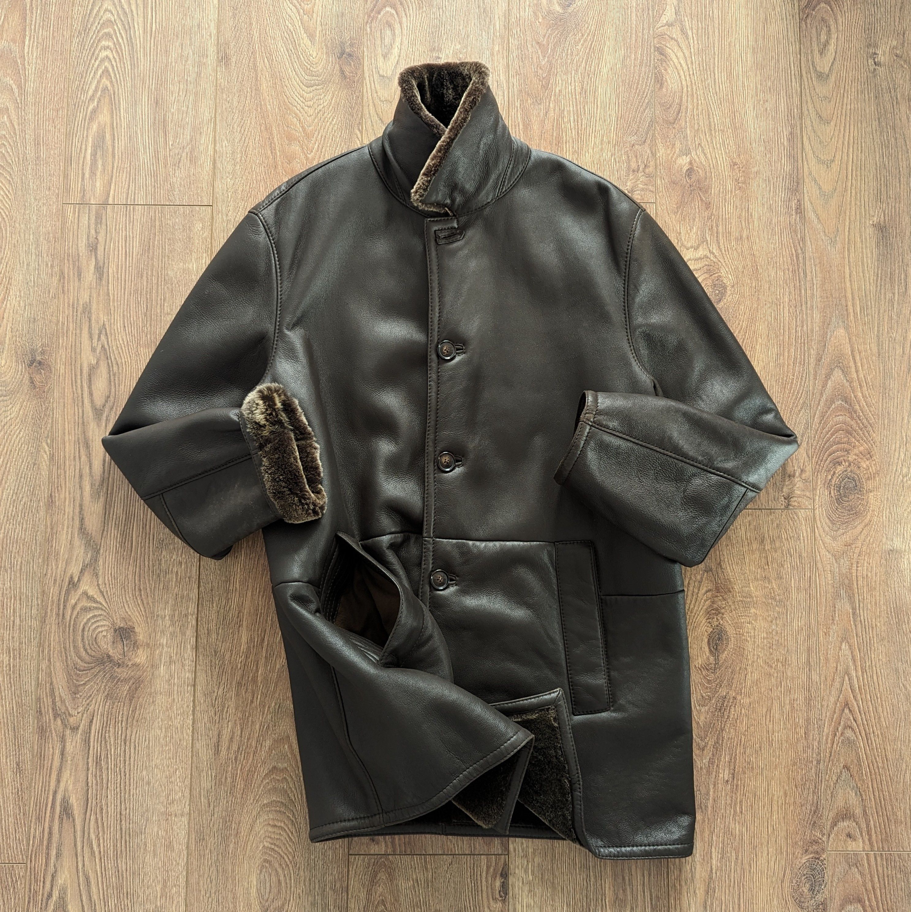 Hugo Boss HUGO BOSS Spanish Merino Lamb Brown Shearling Luxury Brand Size US L / EU 52-54 / 3 - 8 Thumbnail