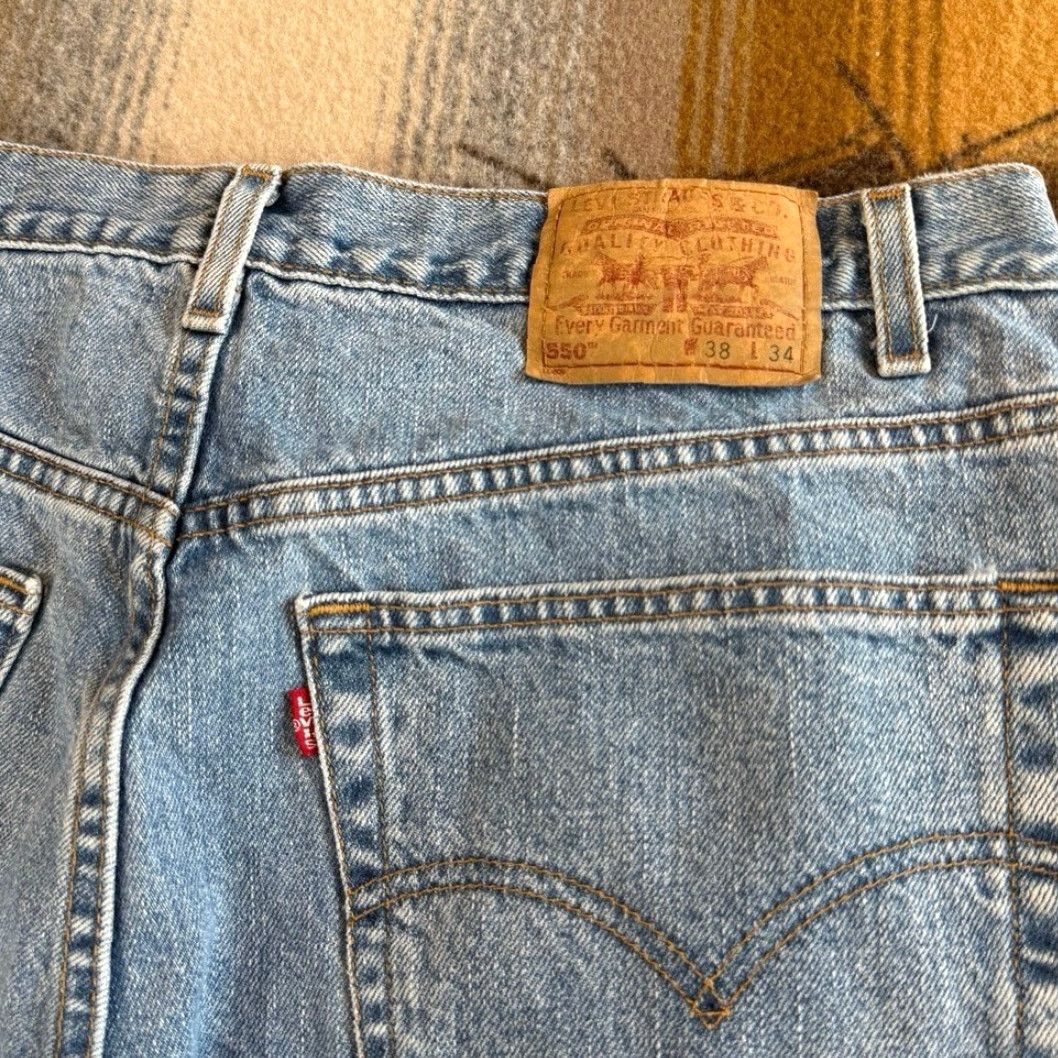 Levi's VINTAGE Levi’s 550 Denim Blue Jeans Relaxed Fit 36x33 Men USA 90s Straight Size US 36 / EU 52 - 4 Thumbnail