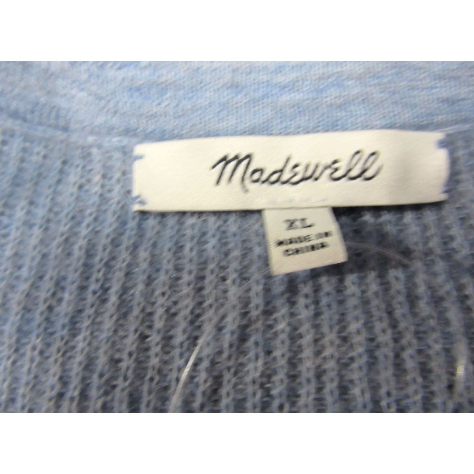 Madewell Madewell Sweater Womens XL Blue Soft Knit Alpaca Blend V Neck Luxury Size XL / US 12-14 / IT 48-50 - 4 Thumbnail