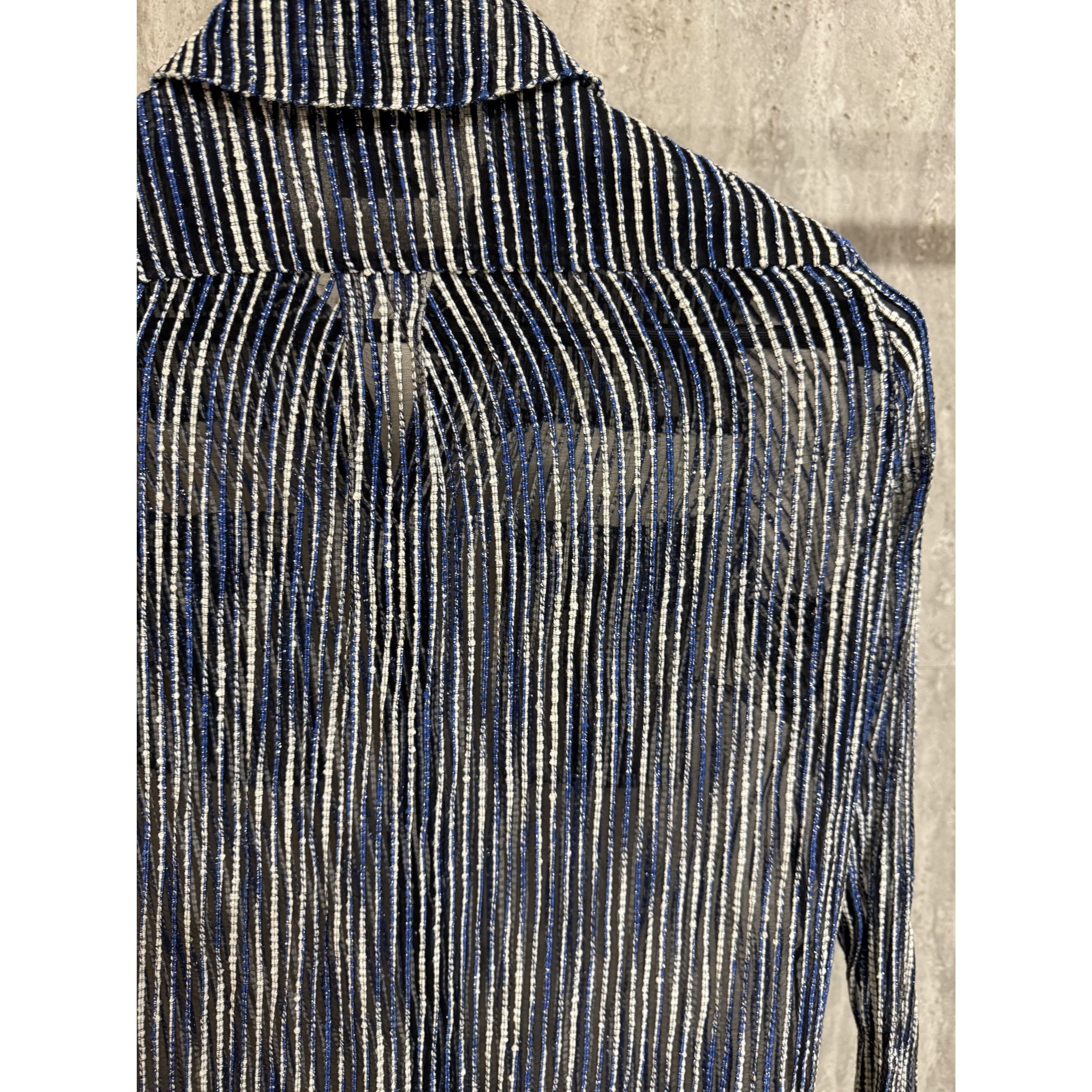 Chanel Chanel Sheer Striped Button-Up Shirt Size 36 Size XS / US 0-2 / IT 36-38 - 5 Thumbnail