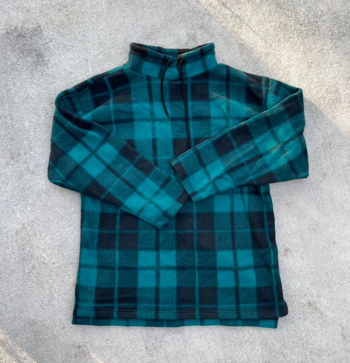 Other Vintage Lavon Sport Plaid Fleece Pullover Jacket Teal Black Size US L / EU 52-54 / 3 - 1 Thumbnail