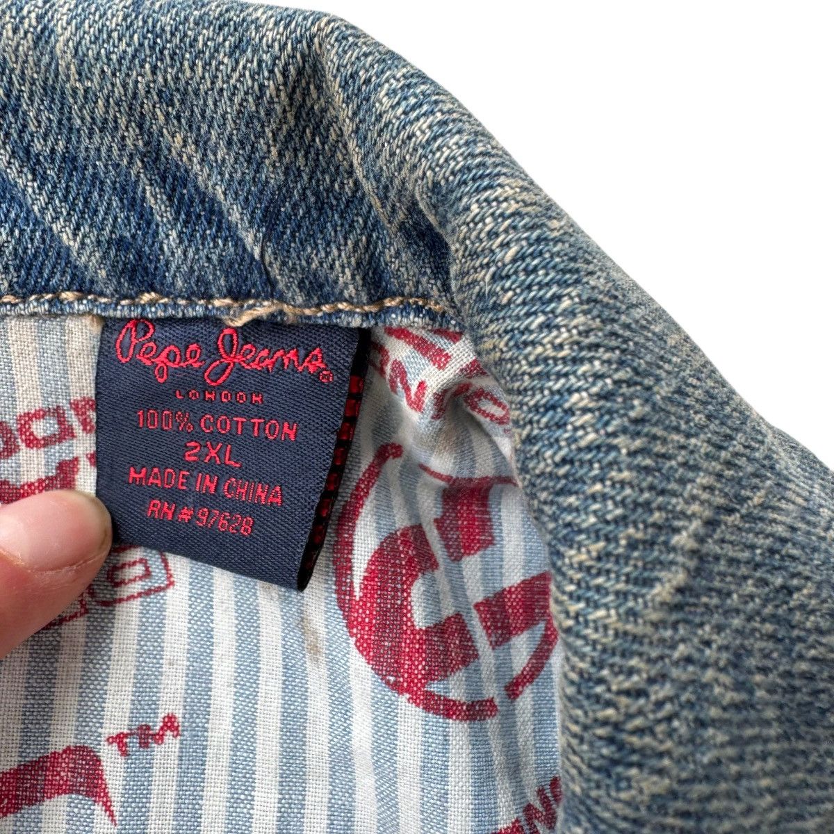 Evisu × Pepe Jeans Y2K Pepe Jeans Denim Blazer Jean Coat Vintage HipHop Trucker Size US XXL / EU 58 / 5 - 2 Thumbnail