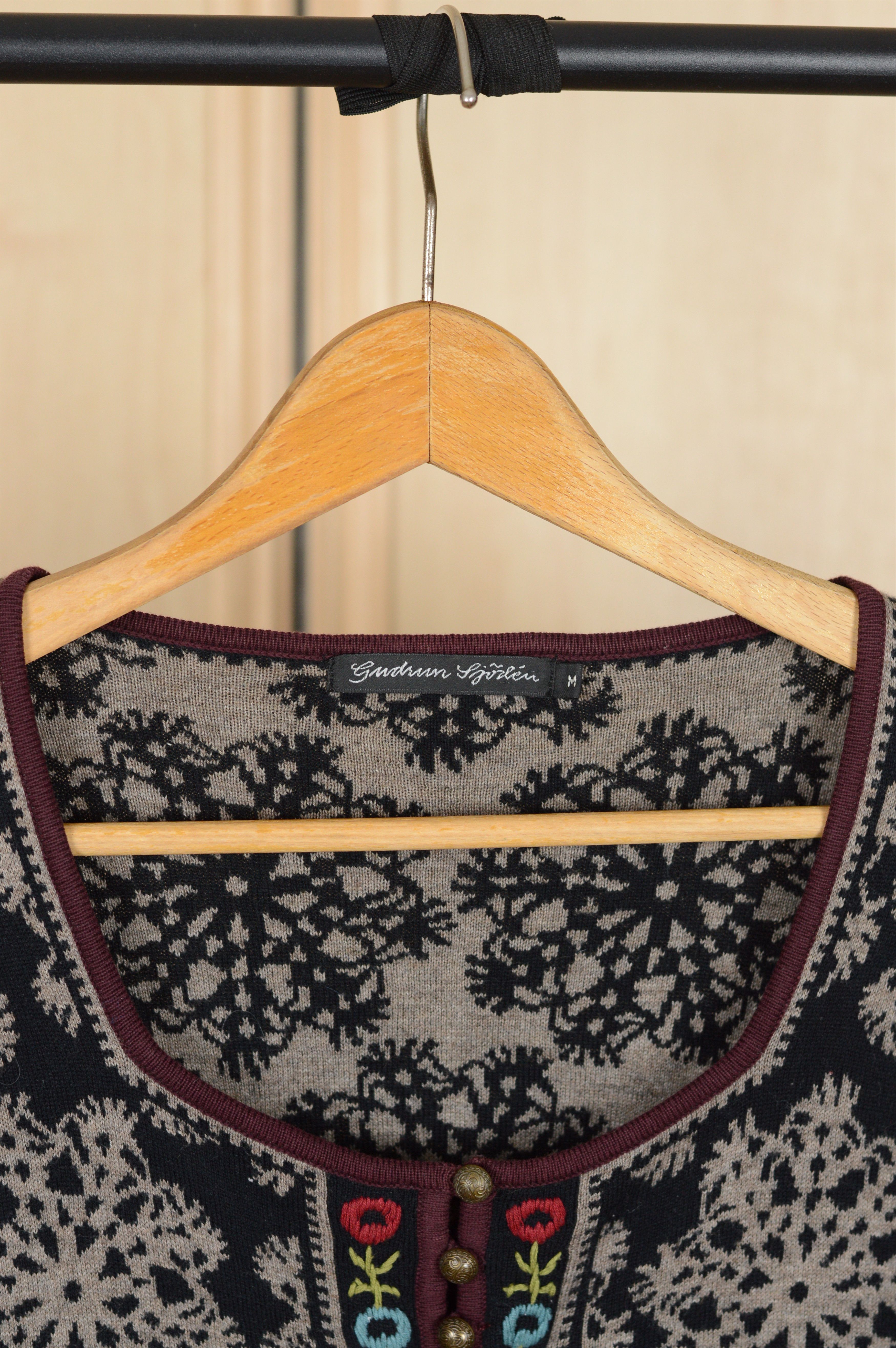Designer Gudrun Sjoden Nordic Wool Cotton Cardigan Size M / US 6-8 / IT 42-44 - 3 Thumbnail