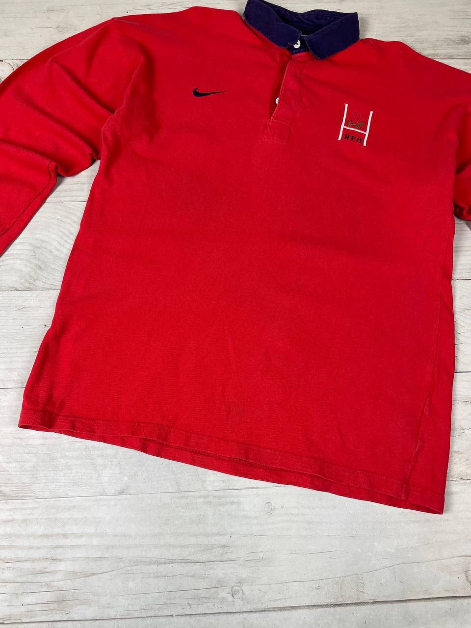 Nike Vintage NIKE RFU England Rugby Union Long Sleeve Shirt 90s Size US L / EU 52-54 / 3 - 9 Thumbnail