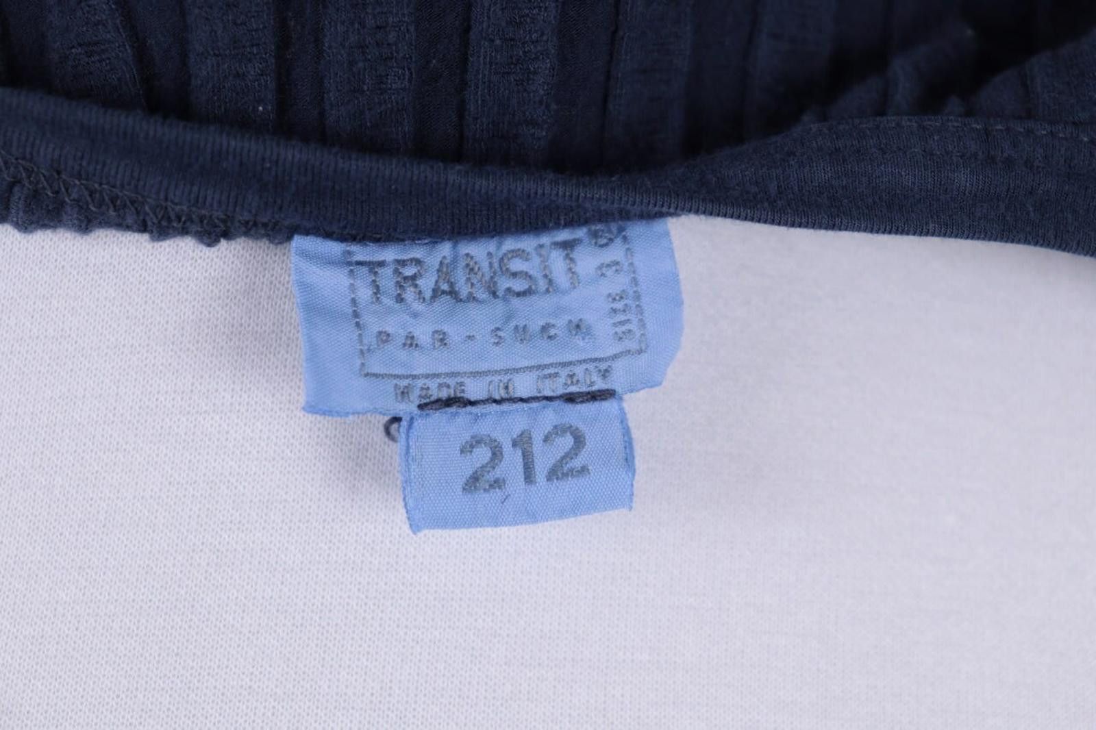 Designer Transit Par Such 212 Blue Ribbed Top Shirt Size 1 / S Size S / US 4 / IT 40 - 5 Thumbnail