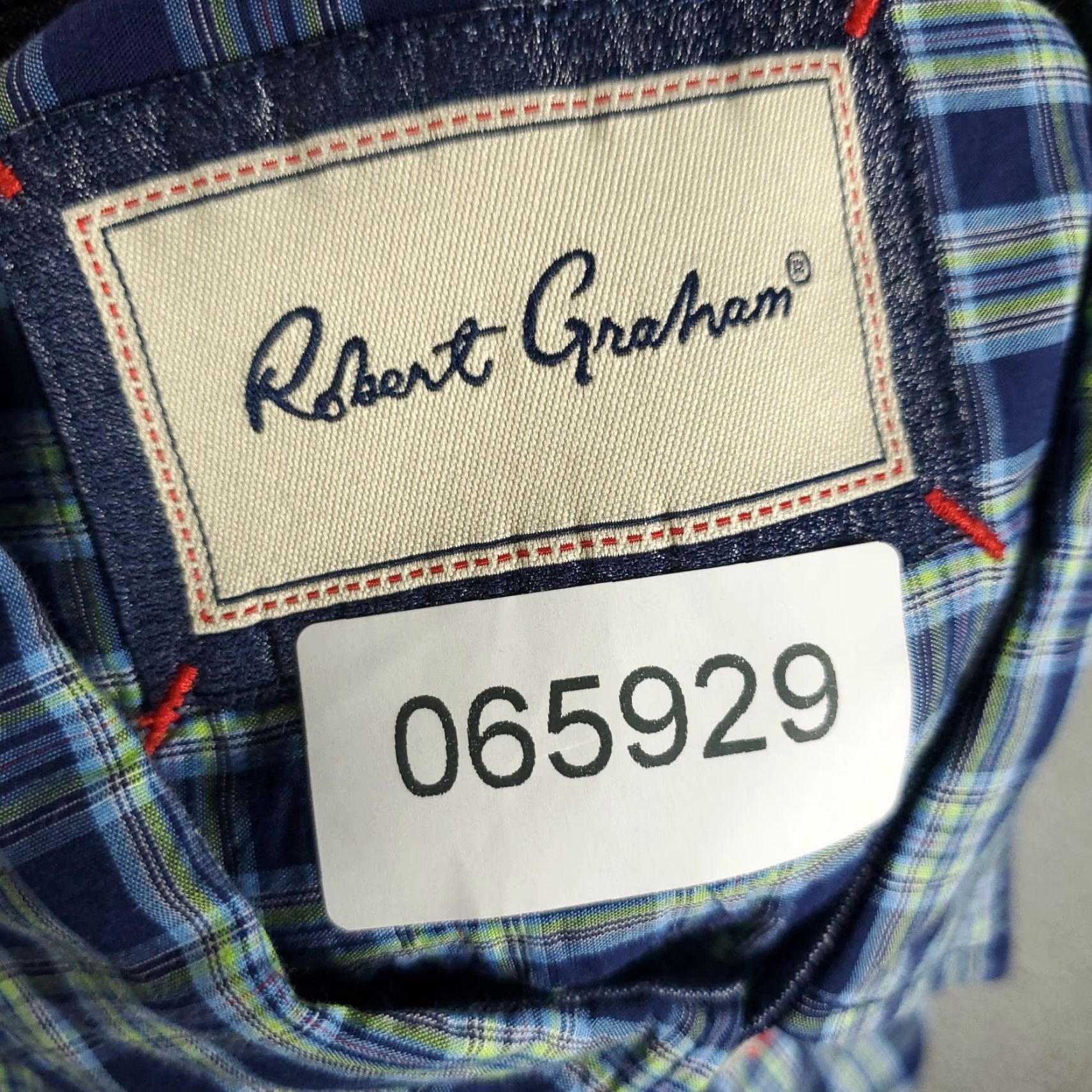 Robert Graham Robert Graham Shirt Mens Medium Blue Plaid Tailored Fit Button Up Long Sleeve Size US M / EU 48-50 / 2 - 7 Thumbnail