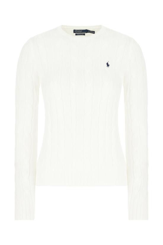 Polo Ralph Lauren POLO RALPH LAUREN Women Sweater 211891640 001 WHITE Size L / US 10 / IT 46 - 1 Thumbnail