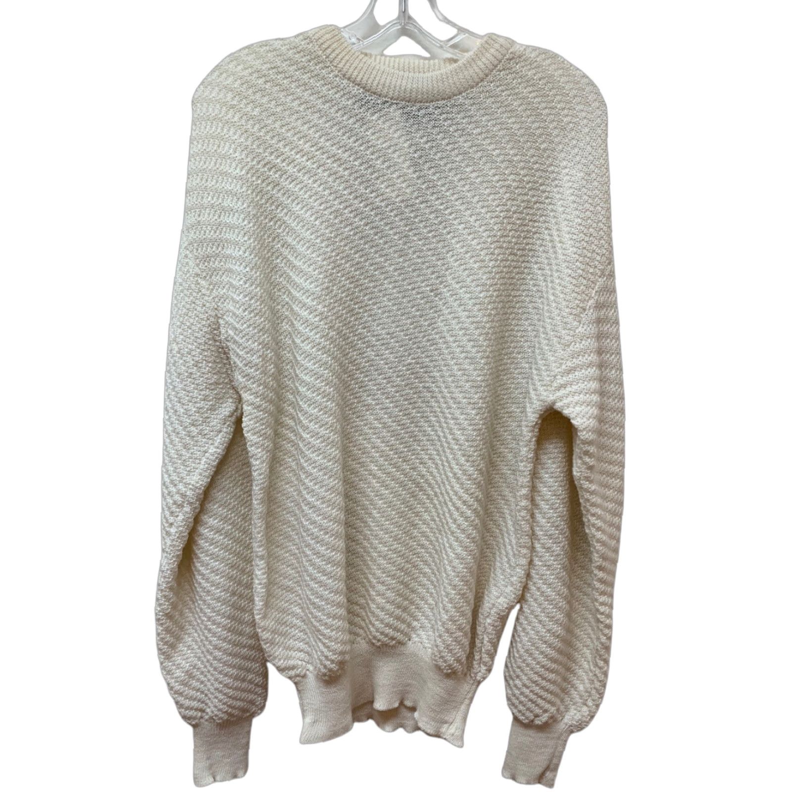 Vintage VINTAGE Snowy Mountain Fisherman Ski Sweater 100% Wool Chunky Knit Size L Beige NEW NOS Size US L / EU 52-54 / 3 - 1 Thumbnail