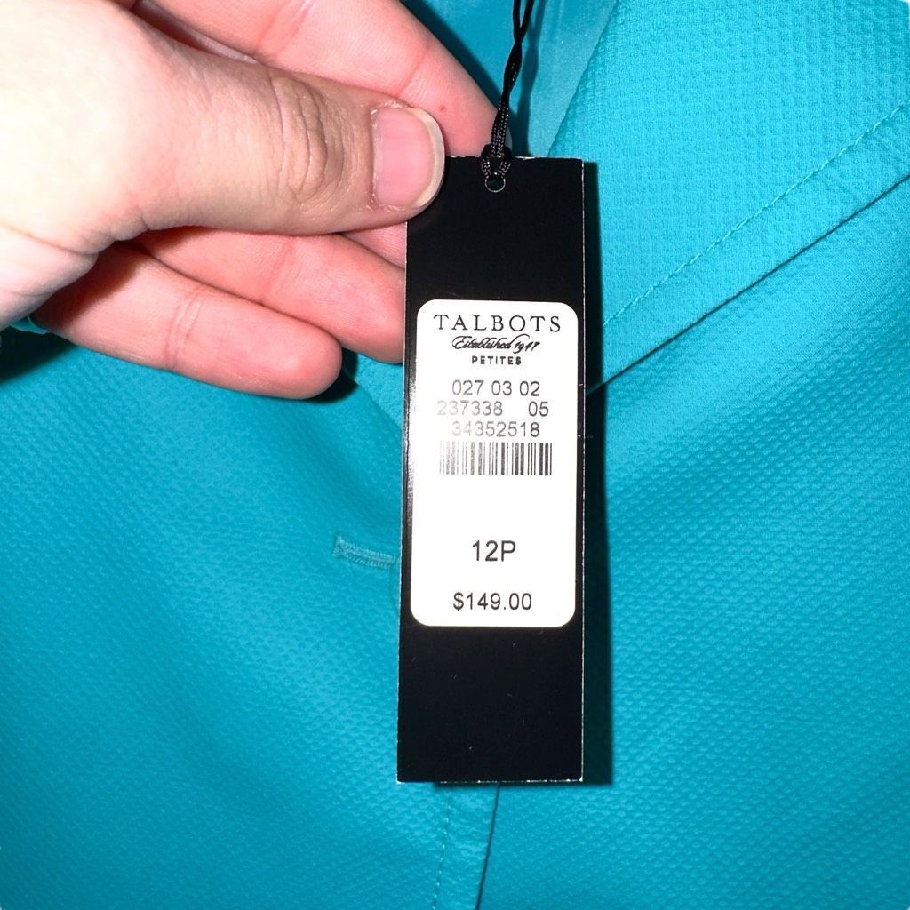 Other NWT Talbots Petites Teal Blue Sport Jacket Size 12P Size XL / US 12-14 / IT 48-50 - 2 Thumbnail