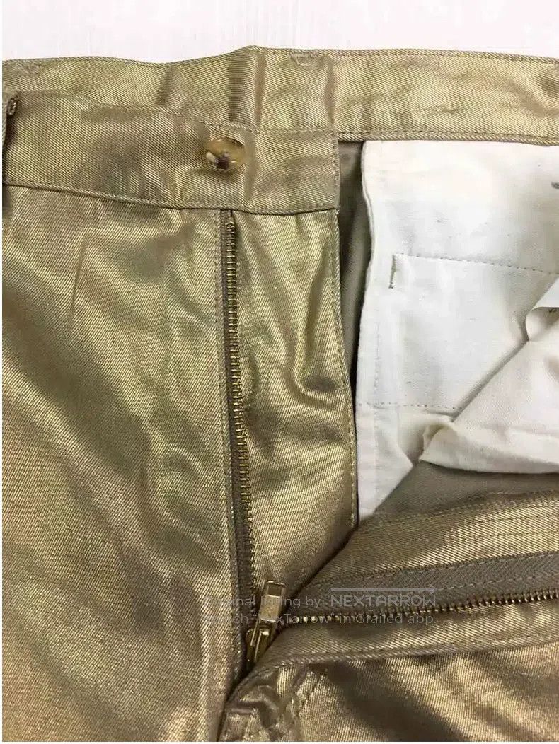 Comme des Garcons Comme Des Garcons size XS Golden coated trousers Size US 27 - 4 Thumbnail