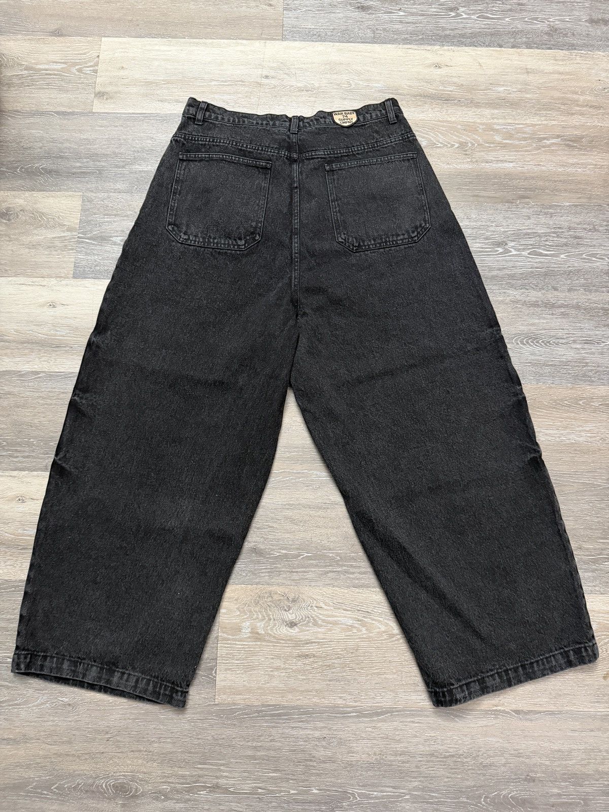 74 Is War 74 is War Black Baggy Denim Size US 34 / EU 50 - 2 Thumbnail