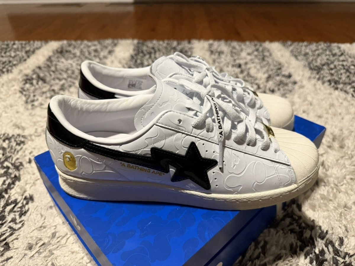 Adidas adidas Superstar White Size 12 SSTR v Bape Low Size US 12 / EU 45 - 1 Thumbnail