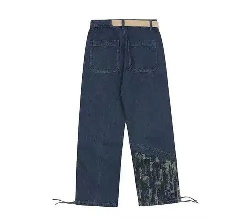 Japanese Brand 21SS Indigo Union Japan Blue Denim Patchwork Washed Pants Size US 32 / EU 48 - 4 Thumbnail