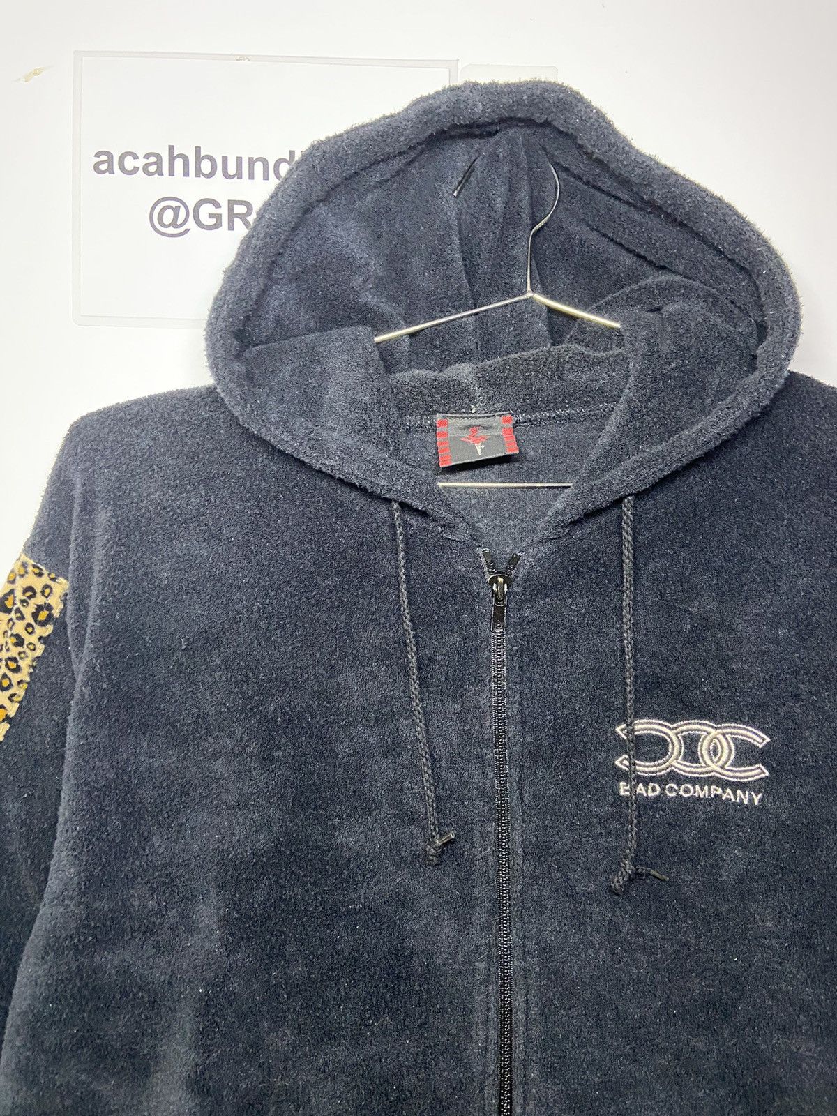 Japanese Brand × Vintage BAD COMPANY LEOPARD STRIPE FLEECE SWEATER HOODIE Size US L / EU 52-54 / 3 - 4 Thumbnail