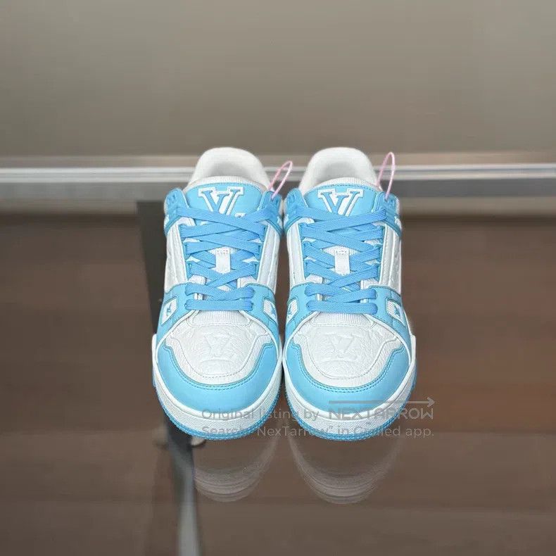 Louis Vuitton Louis Vuitton Trainer 24 Sky Blue shoes Size US 5 / EU 37 - 2 Thumbnail