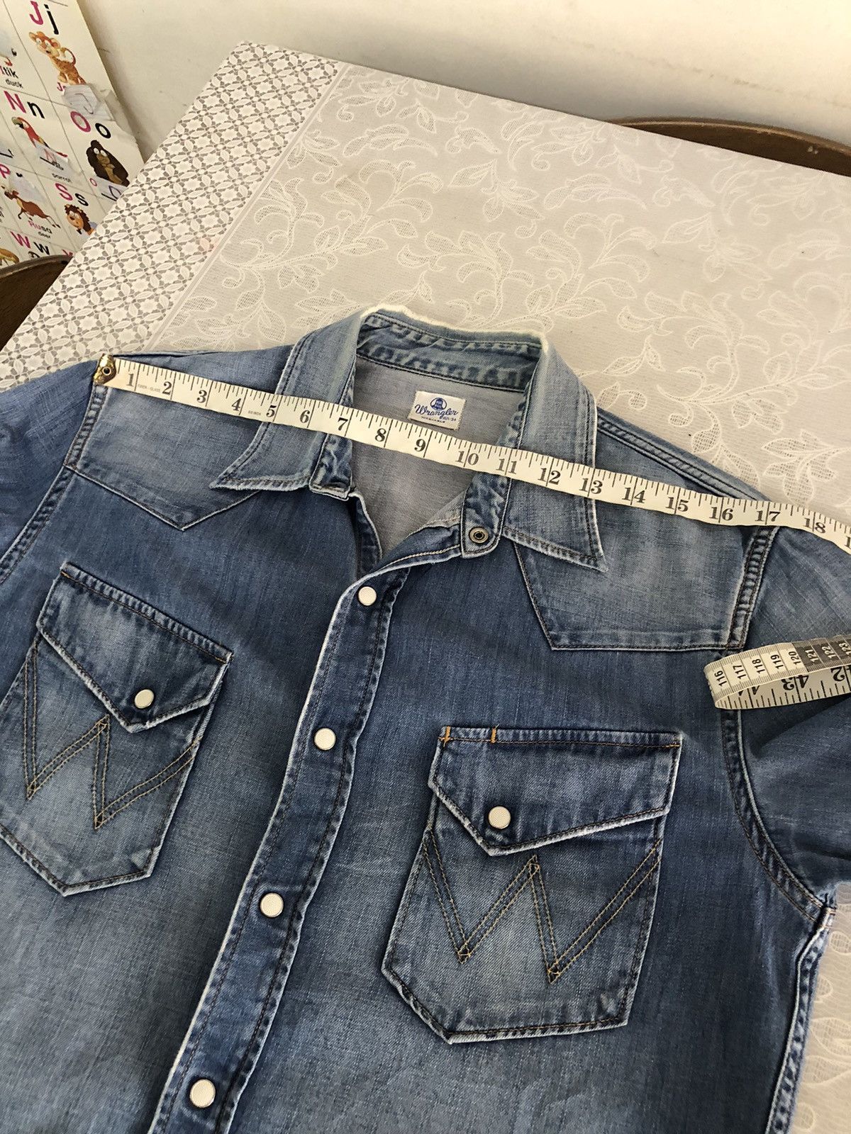 Vintage Nice🔥Vintage Wrangler Distressed Cowboy Style Western Shirt Size US L / EU 52-54 / 3 - 23 Thumbnail