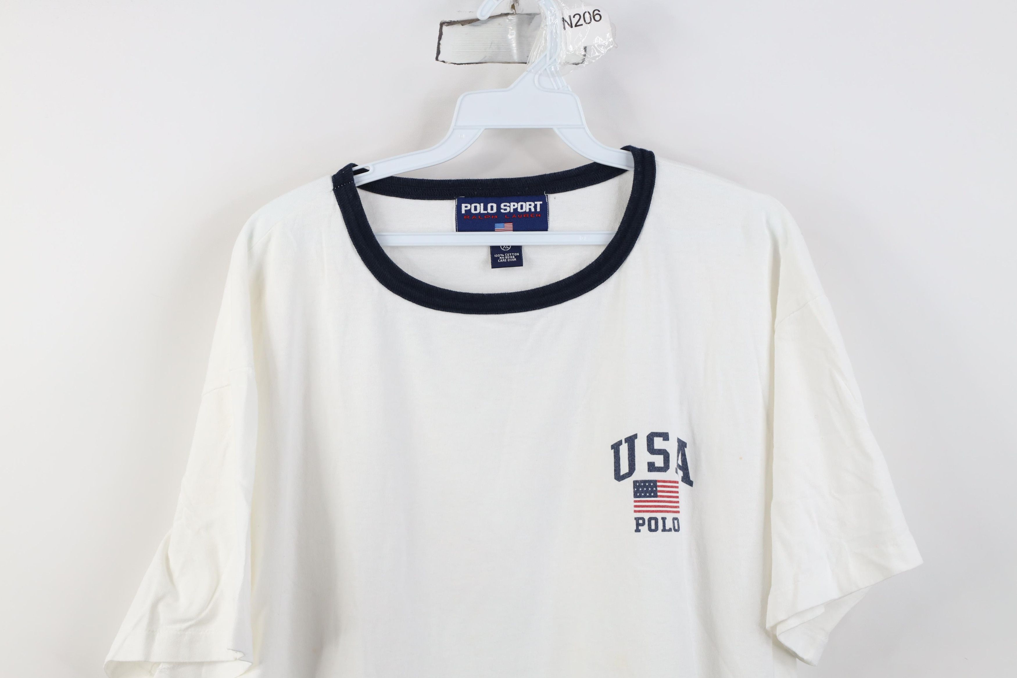 Polo Ralph Lauren Vintage 90s Polo Sport Ralph Lauren USA Flag T-Shirt USA Size US XL / EU 56 / 4 - 2 Thumbnail
