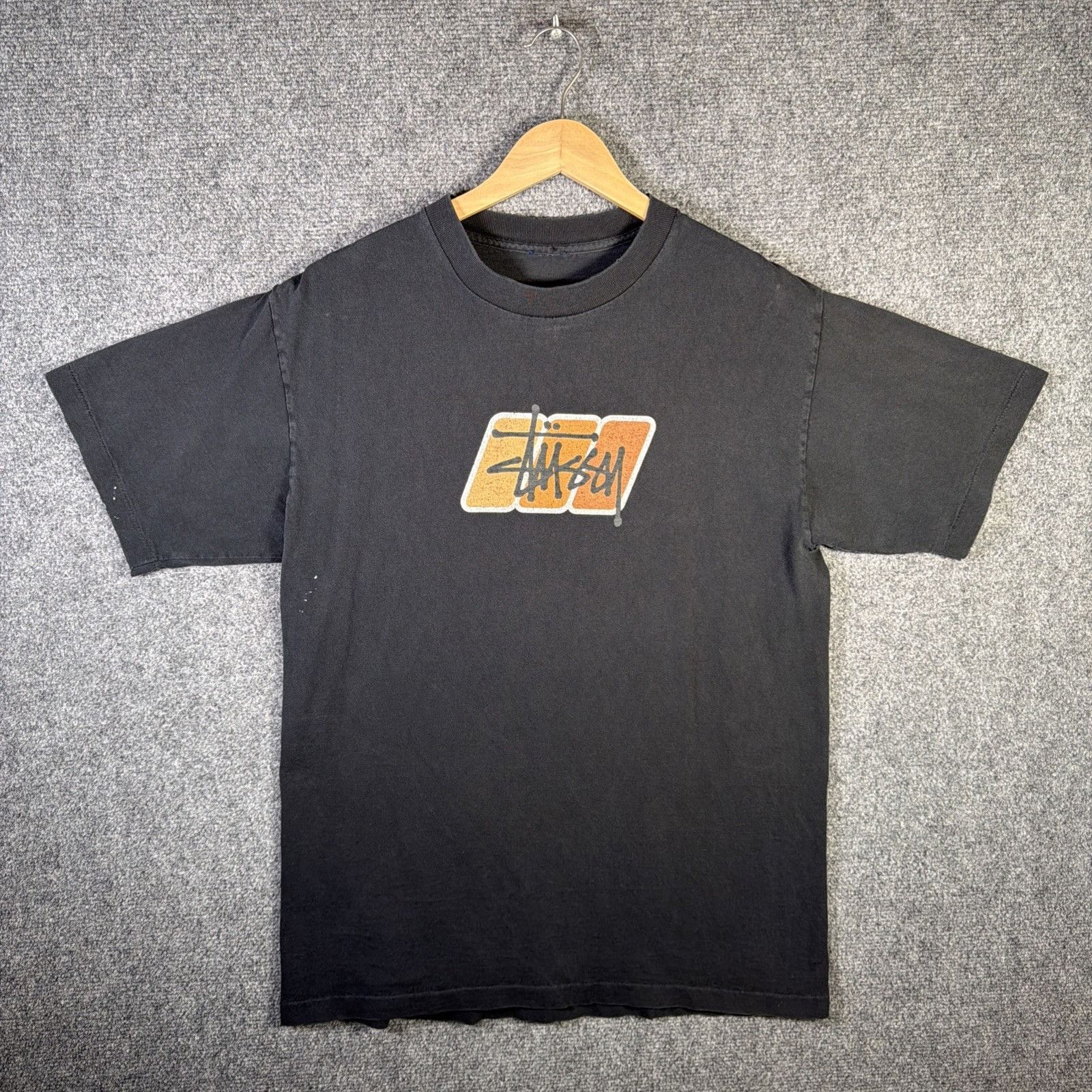 Stussy Vintage Stussy Shirt Mens Medium Black 90s Surf Faded Rare Size US M / EU 48-50 / 2 - 1 Thumbnail