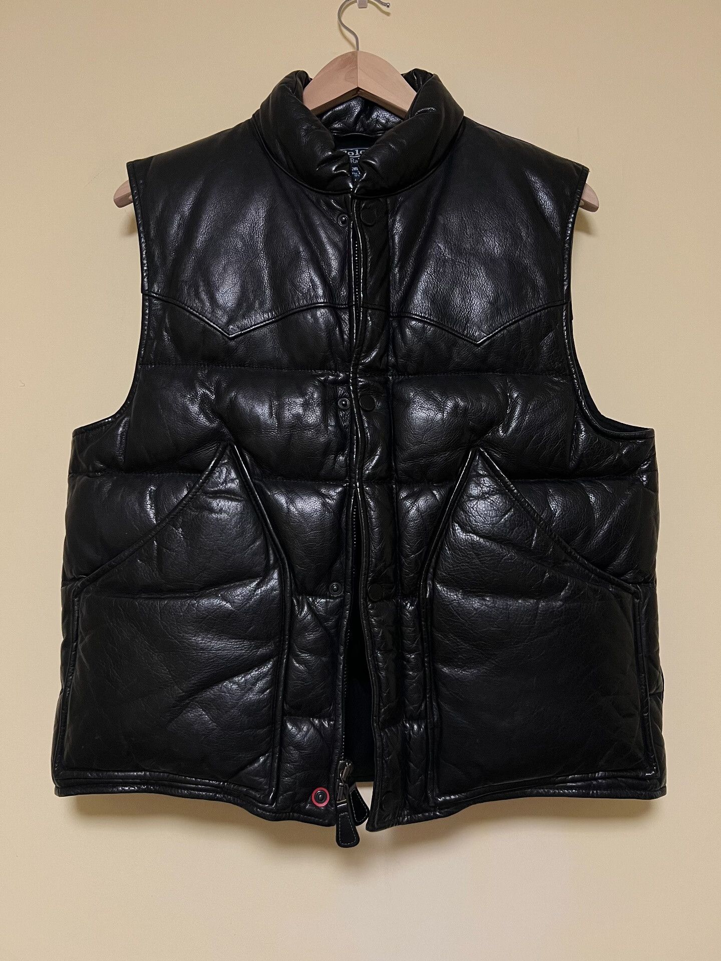 Polo Ralph Lauren Polo Ralph Lauren Leather Down Vest Size US M / EU 48-50 / 2 - 1 Thumbnail