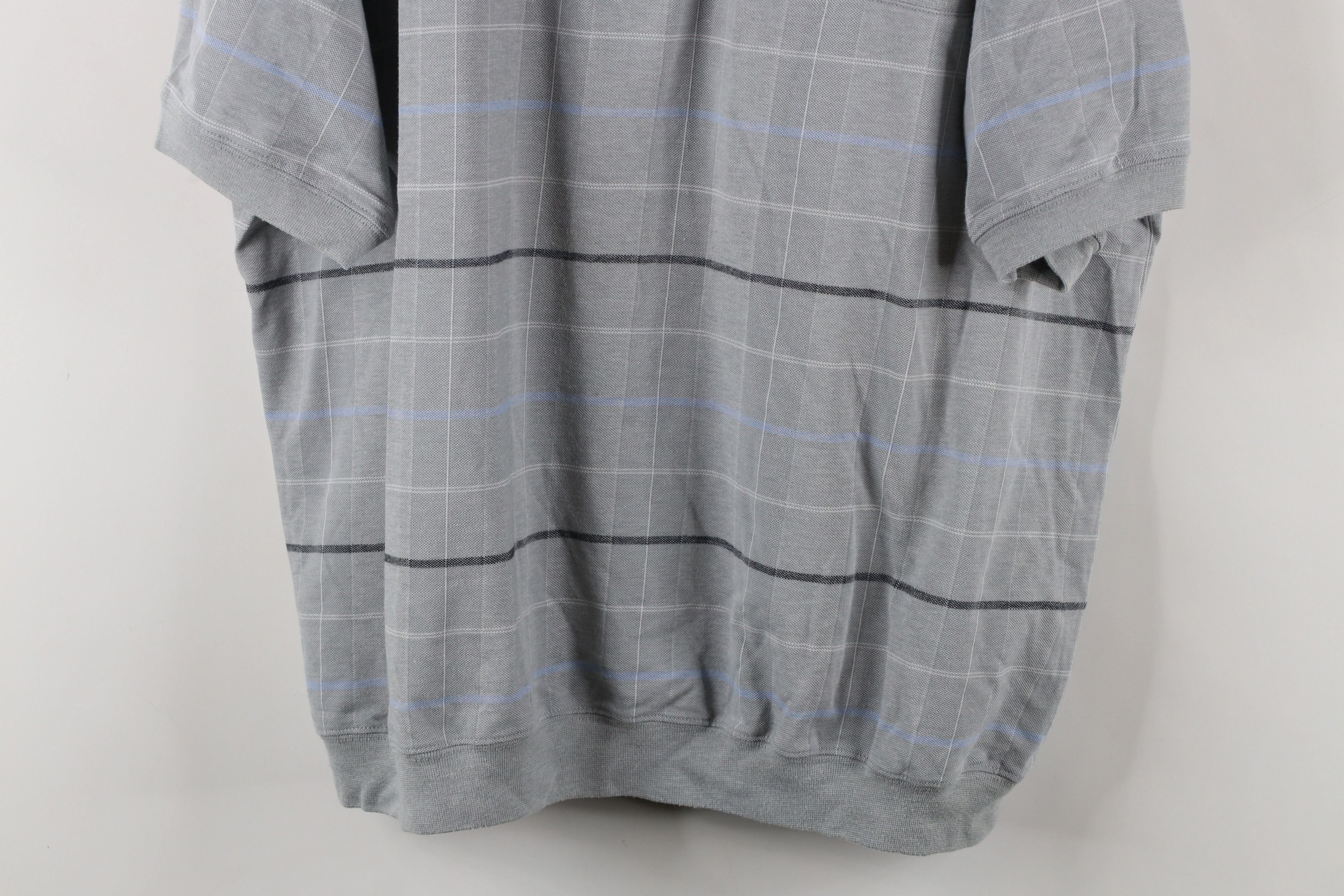 Vintage Vintage 90s Streetwear Pullover Polo Shirt Gray Plaid Size US XXL / EU 58 / 5 - 3 Thumbnail