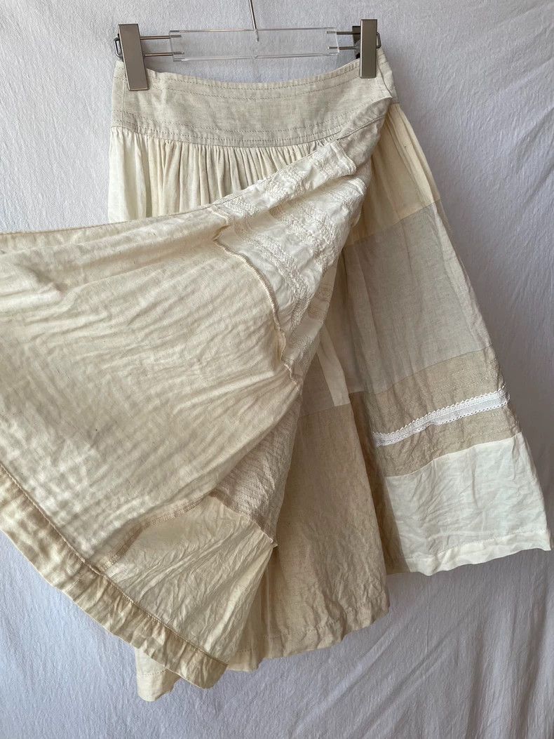 Comme des Garcons Comme des Garcons size M Coarse linen skirt Size 23" - 4 Thumbnail