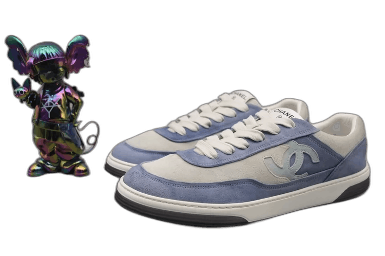 Chanel chanel blue and white suede low-top sneakers Size US 10 / EU 43 - 1 Thumbnail