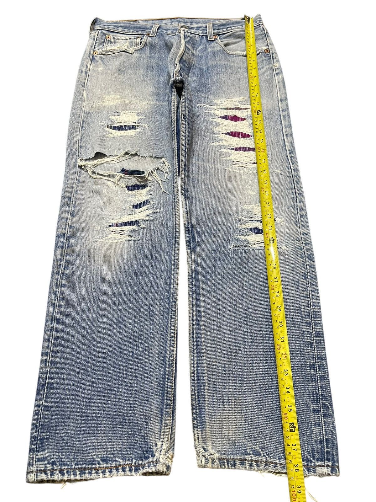 Levi's Vintage 90s Levis 501xx Faded Wash Distressed Style Jeans Size US 31 - 13 Thumbnail