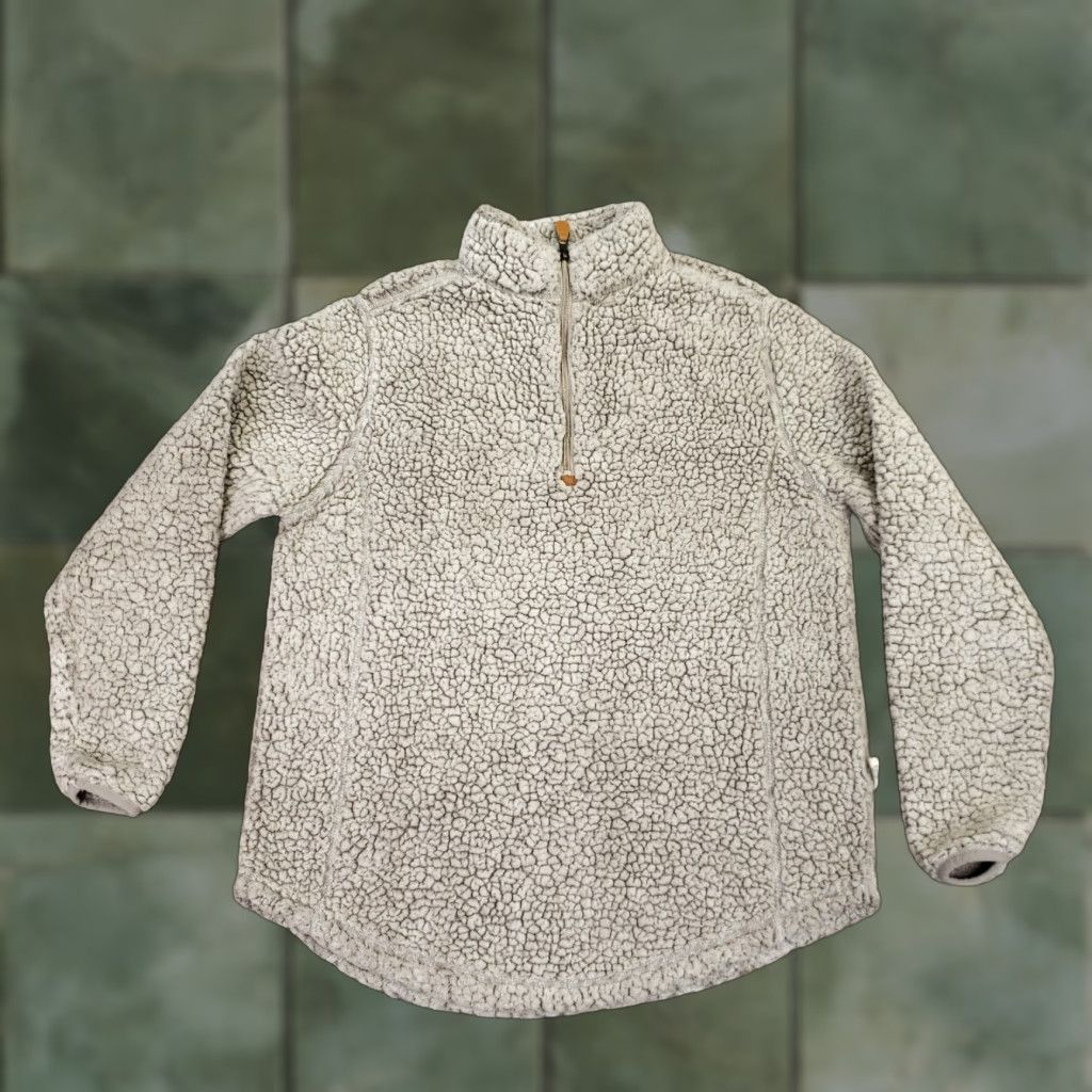 Vintage Simply Southern Women's Gray Fleece Jacket Large 1/4 Zip Long Sleeve Mock Neck Casual Size L / US 10 / IT 46 - 1 Thumbnail