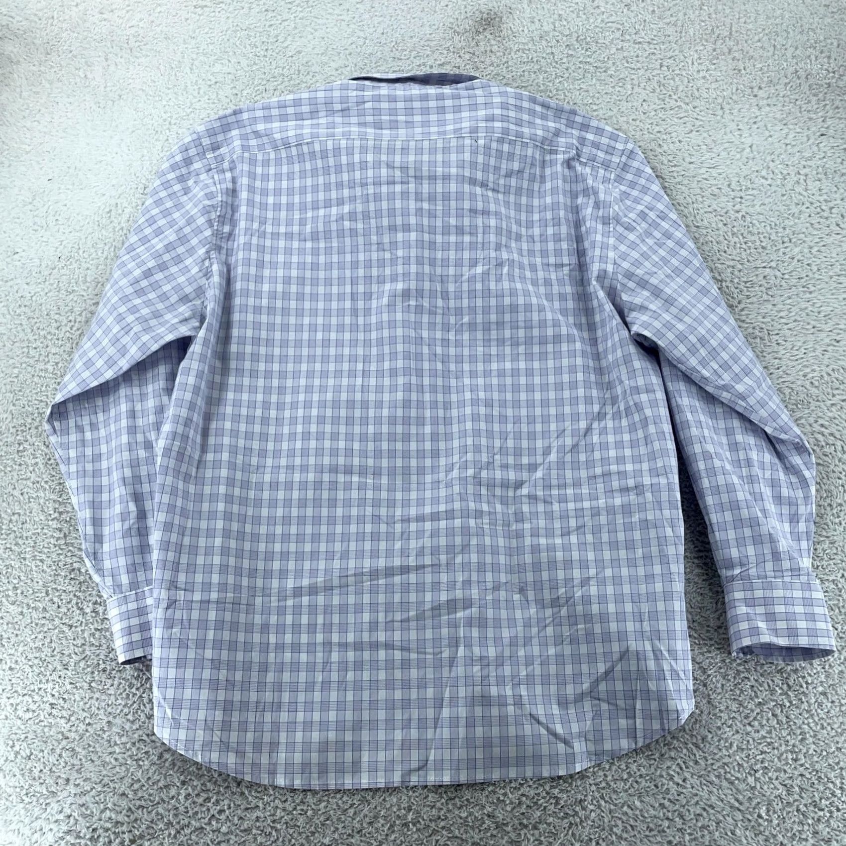 Tailorbyrd TAILORBYRD Performance Shirt Mens 2XL Blue White Plaid Button-Down Collar Shirt Size US XXL / EU 58 / 5 - 3 Thumbnail
