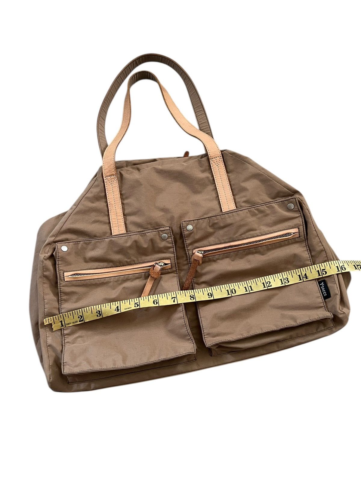 Yohji Yamamoto 2000s Y’SACCS Leather-Trim Boston Bag Size ONE SIZE - 17 Thumbnail