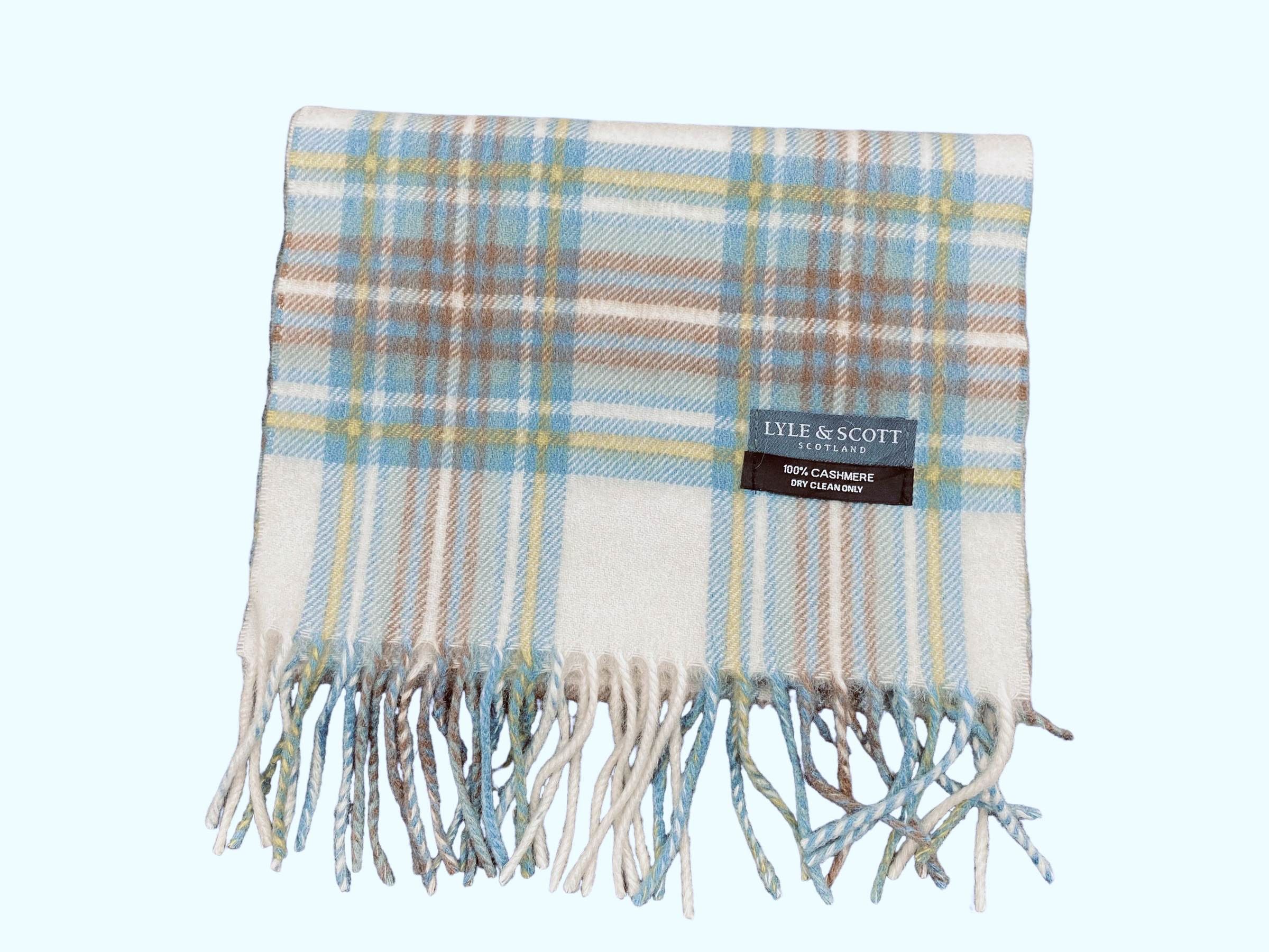Lyle & Scott Lyle & Scott Scarf Cashmere Checkered Vintage Scarf Size ONE SIZE - 3 Thumbnail
