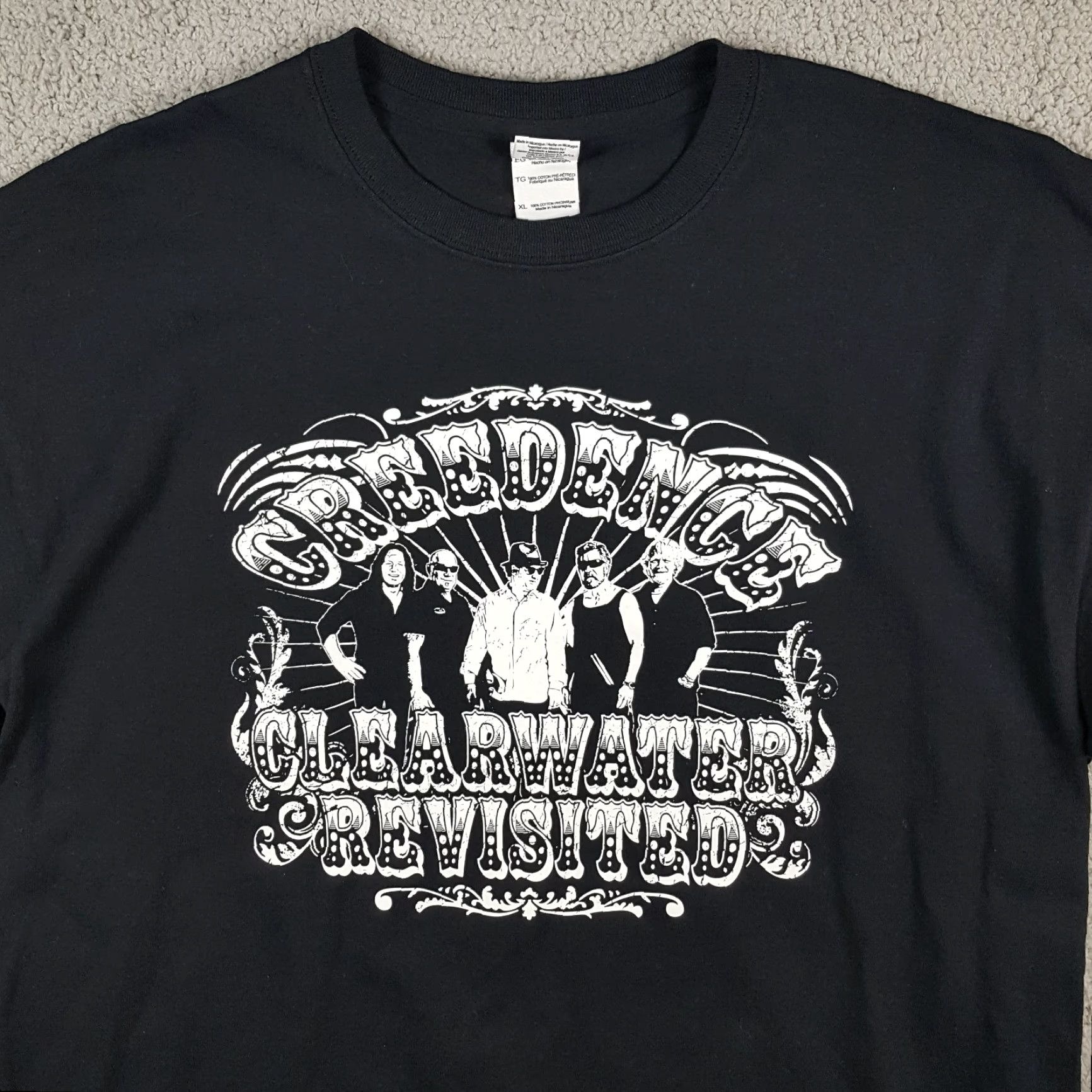 Gildan VINTAGE Gildan Creedence Clearwater Revisited Revival Concert T-Shirt Men's XL Black 90s Y2K Rock Retro Size US XL / EU 56 / 4 - 2 Thumbnail