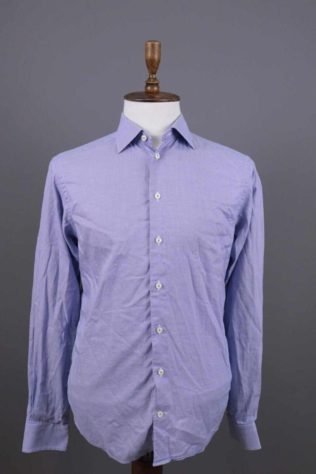 Eton Eton Slim Fit Blue Luxury Dress Shirt Size 16 41 L Size US M / EU 48-50 / 2 - 1 Thumbnail