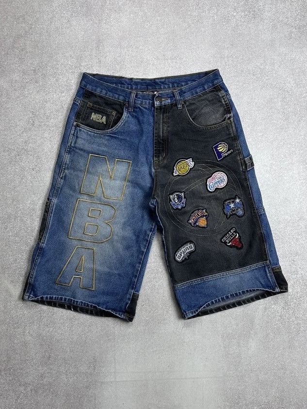 専用✅W38 90s UNK NBA team big Wappen denim NBA UNK NBA All Team Wappen Denim Pants | Grailed