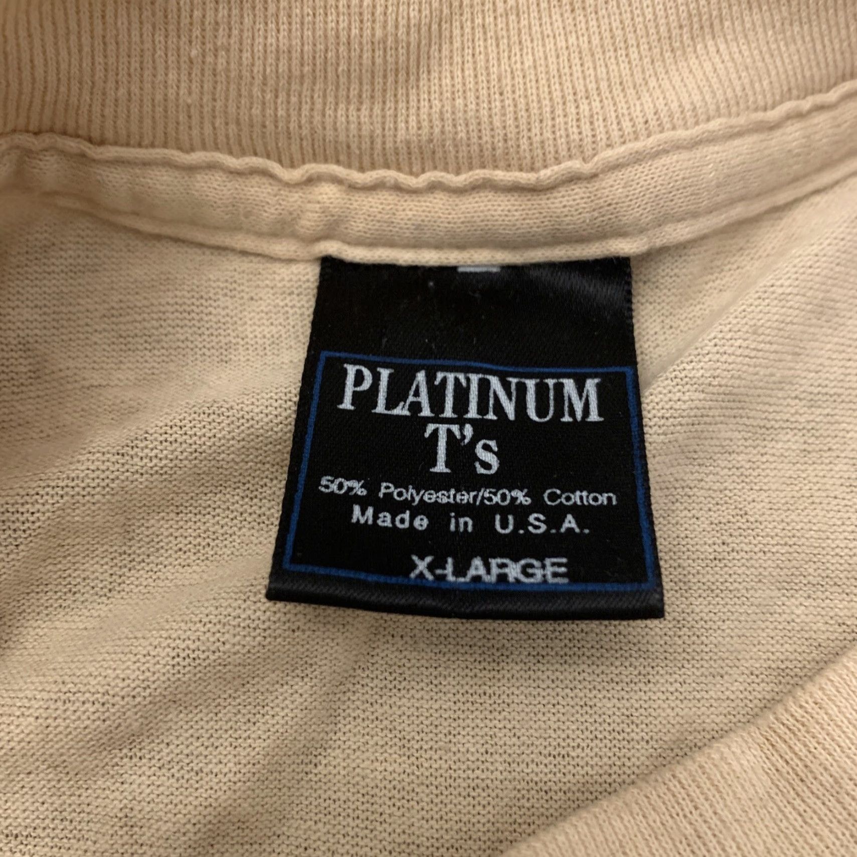 Vintage VINTAGE Platinum’s T’s Graphic Tee 90s Tremont Pennsylvania Little Run Beaver Roast Sz XL Beige Mens Size US XL / EU 56 / 4 - 5 Thumbnail