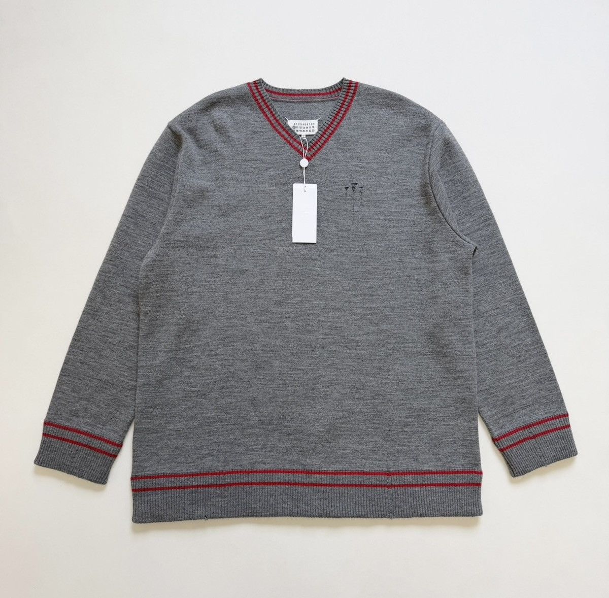 Maison Margiela A/W 20 ‘Distressed’ College Knit Sweater Size US XXL / EU 58 / 5 - 19 Thumbnail