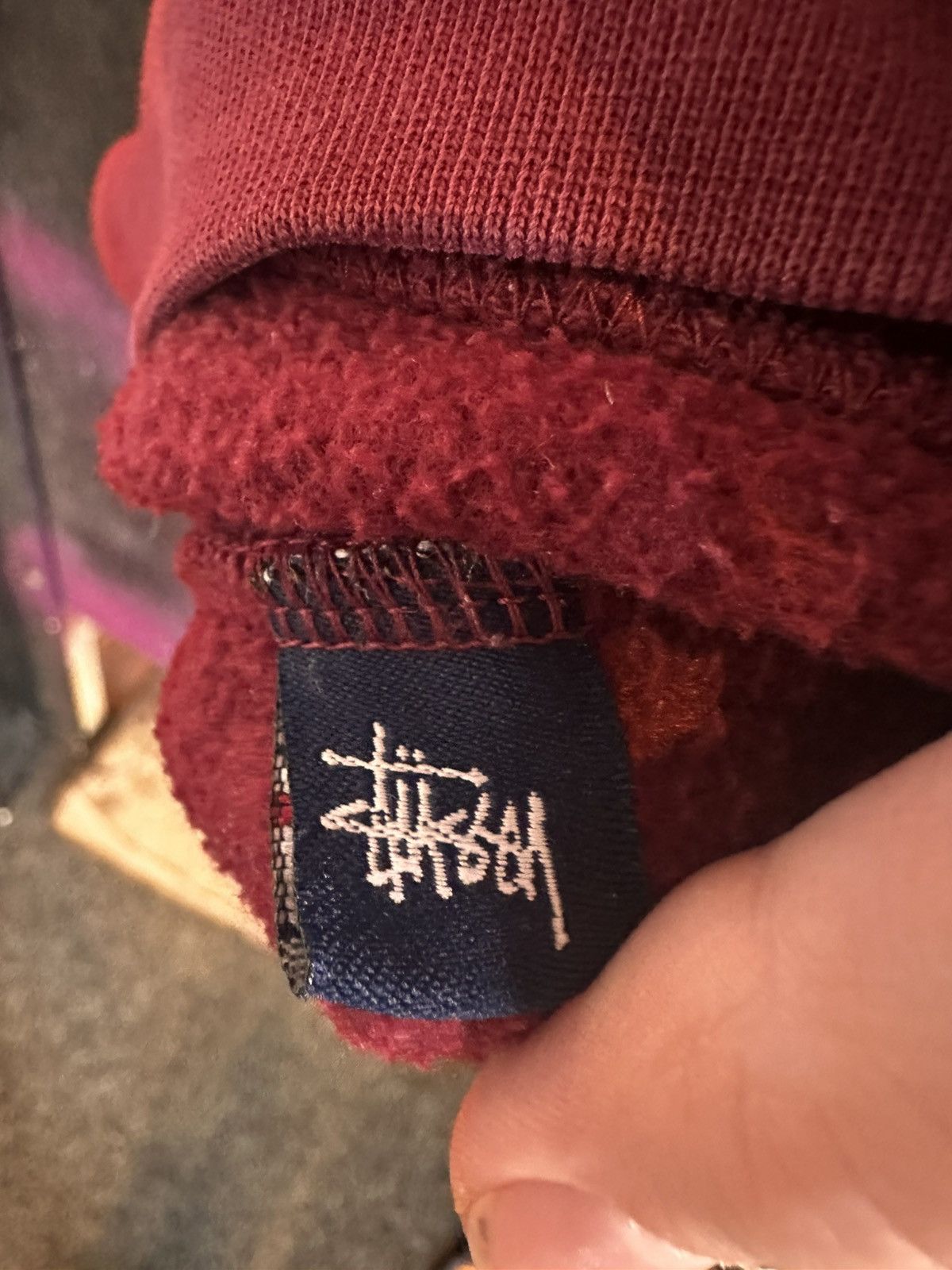 Stussy Early 2000s Stussy Double S Crewneck maroon Size US M / EU 48-50 / 2 - 5 Thumbnail
