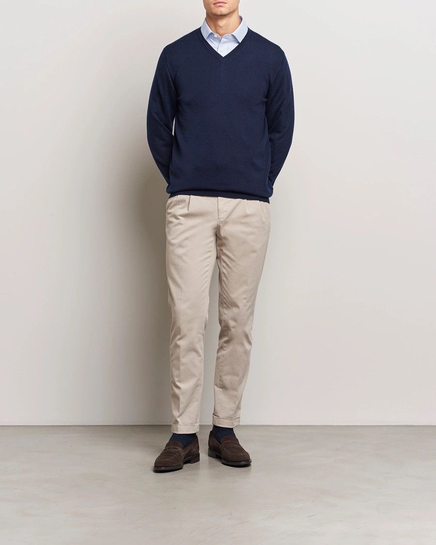 Charles Tyrwhitt × Designer Charles Tyrwhitt Wool V-Neck Sweater Size US XS / EU 42 / 0 - 8 Thumbnail