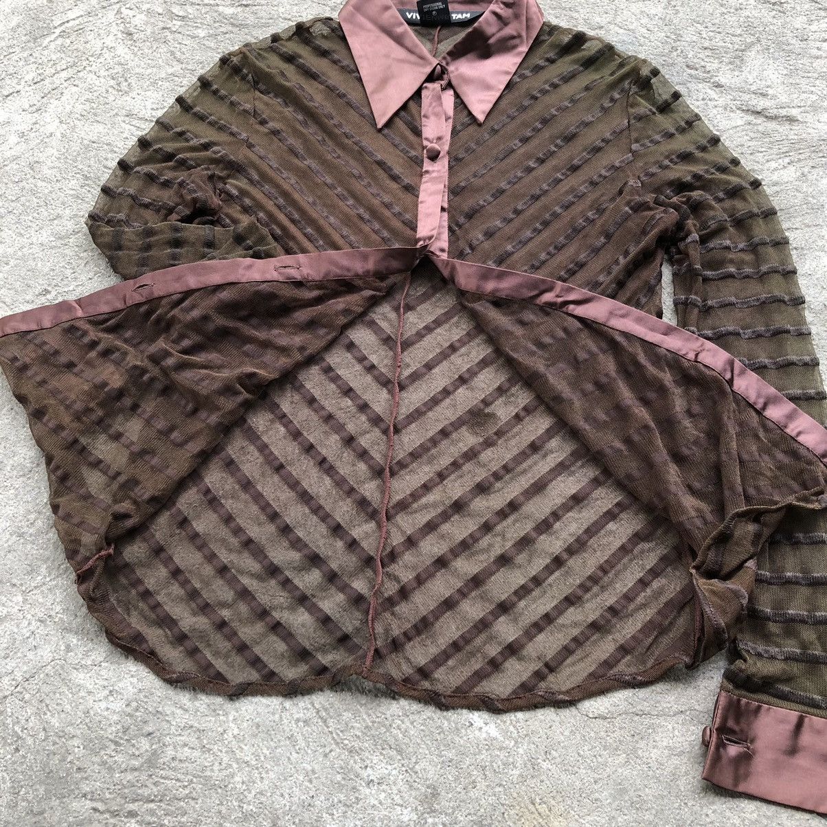 Designer × Vivienne Tam Vivienne Tam Dark Brown See Through Mesh Longsleeves Size S / US 4 / IT 40 - 5 Thumbnail