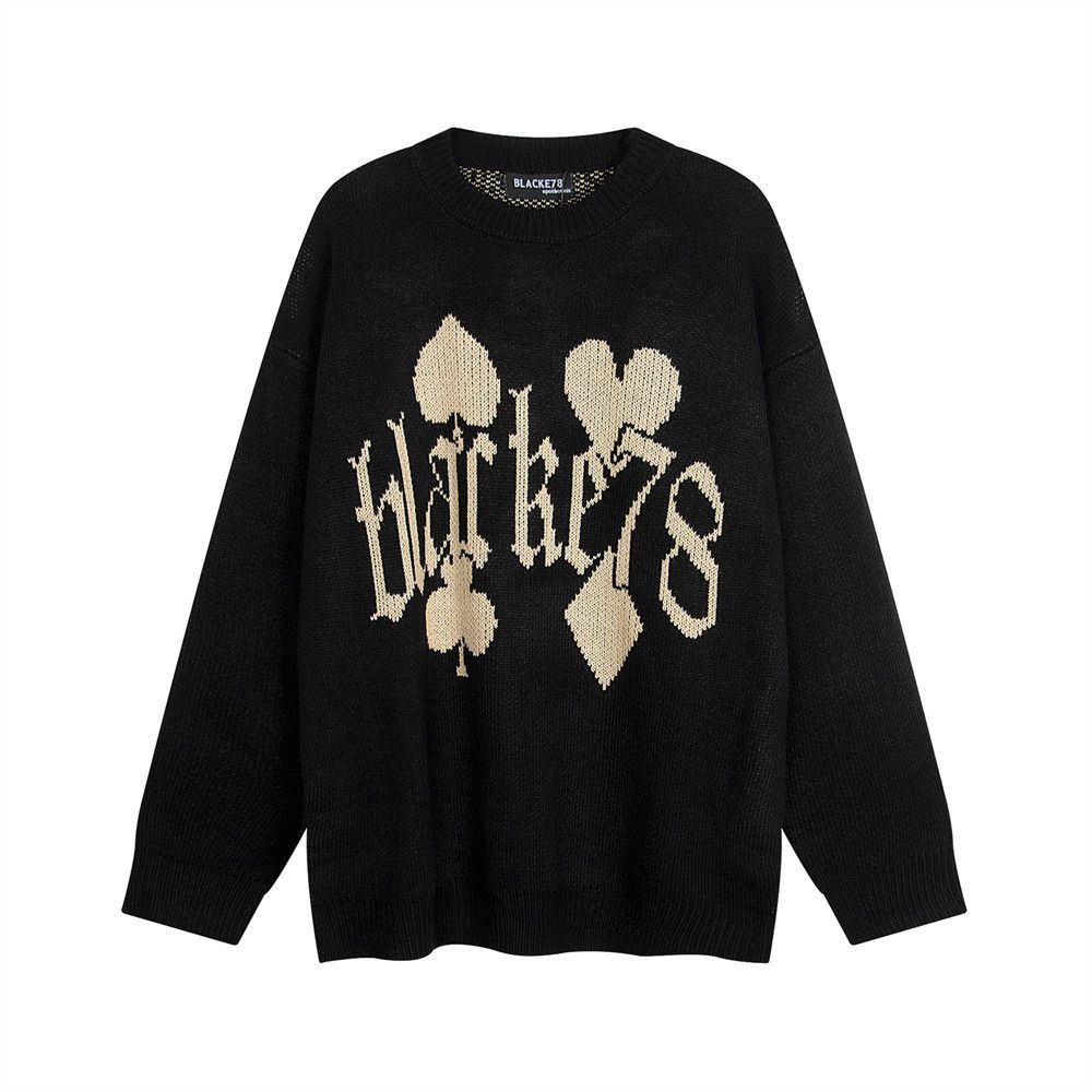 Vintage Men's loose casual high street jacquard crew neck sweater Size US M / EU 48-50 / 2 - 1 Thumbnail