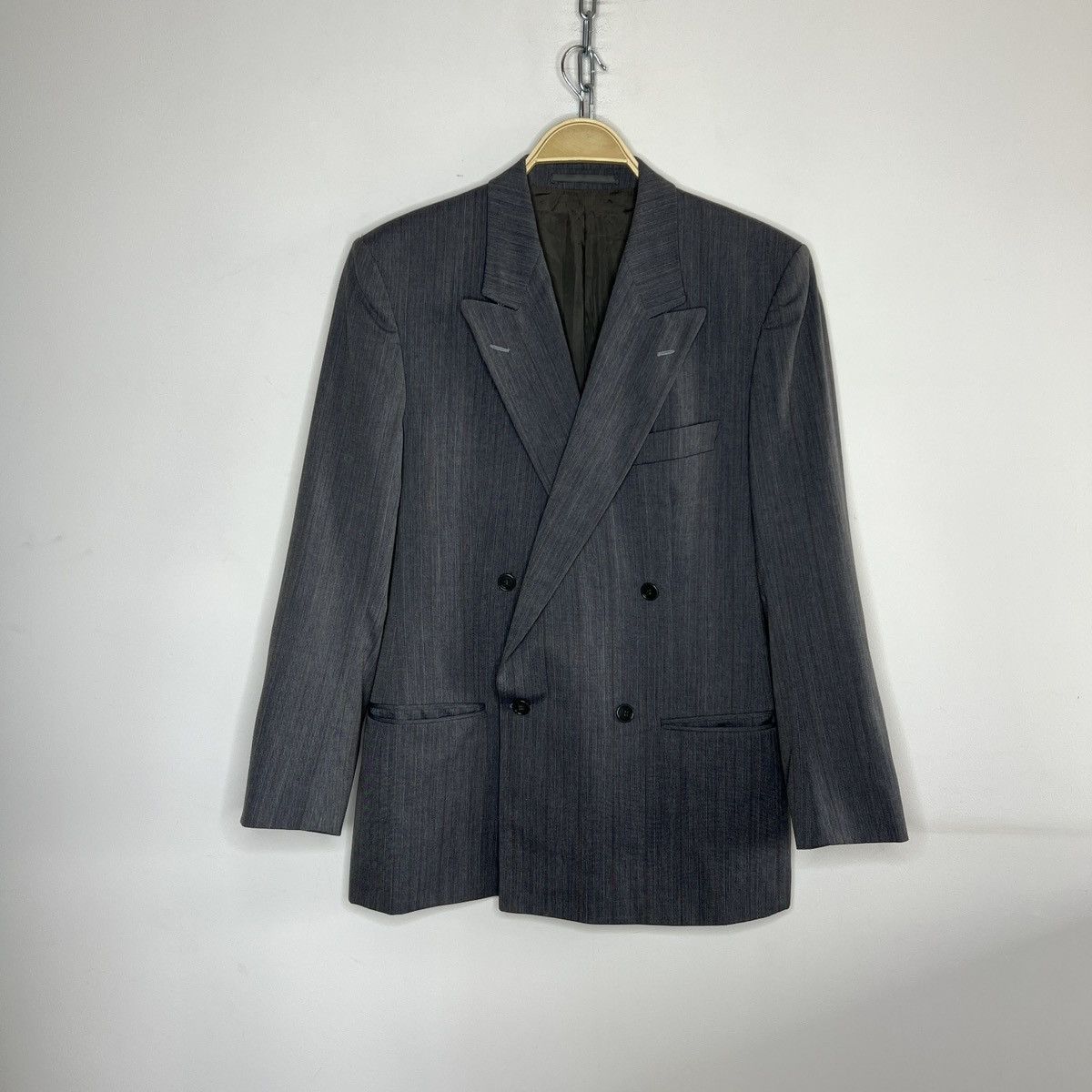 Hugo Boss × Vintage Vintage Hugo Boss Wool Blazer Jacket Double Breasted Luxury Size 40R - 1 Thumbnail
