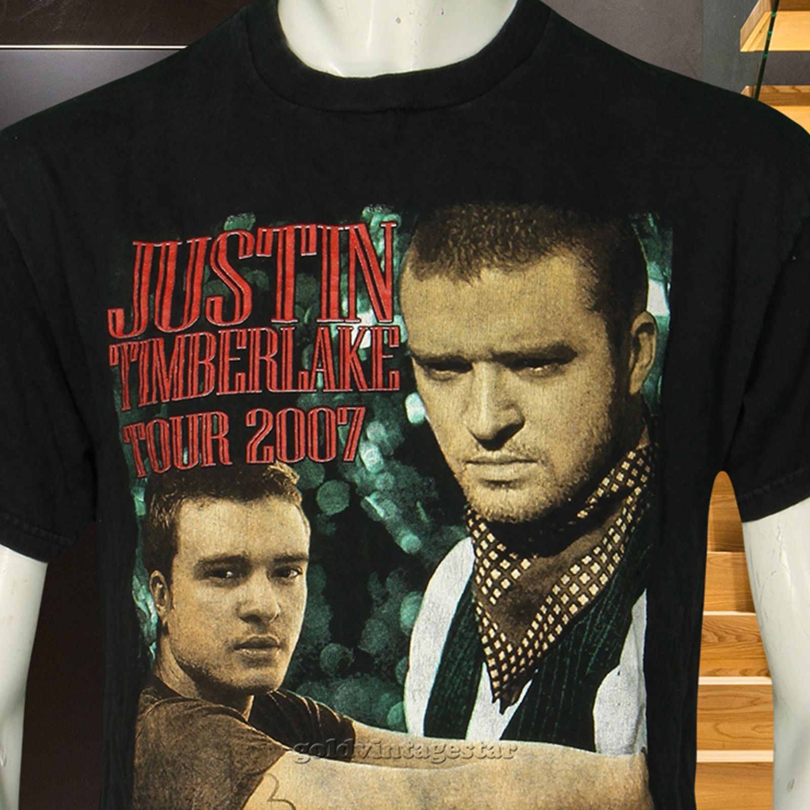 image of Y2K Vintage Justin Timberlake Future Sex Love Show T Shirt in Black, Men's (Size Medium)